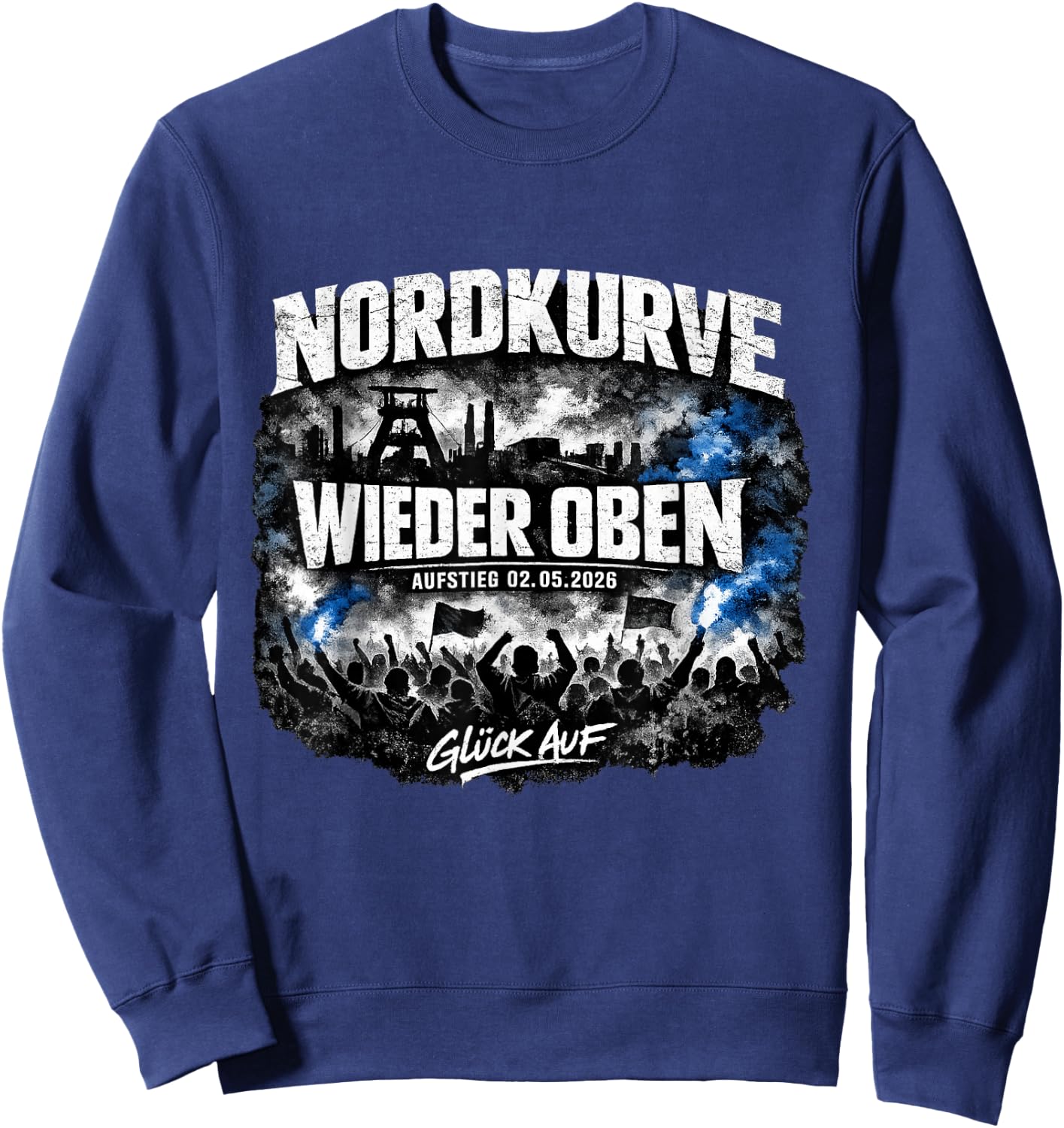 Ruhrpott Fußball Aufstieg Gelsenkirchen Fan 2026 Sweatshirt - Sweatshirt | Navy