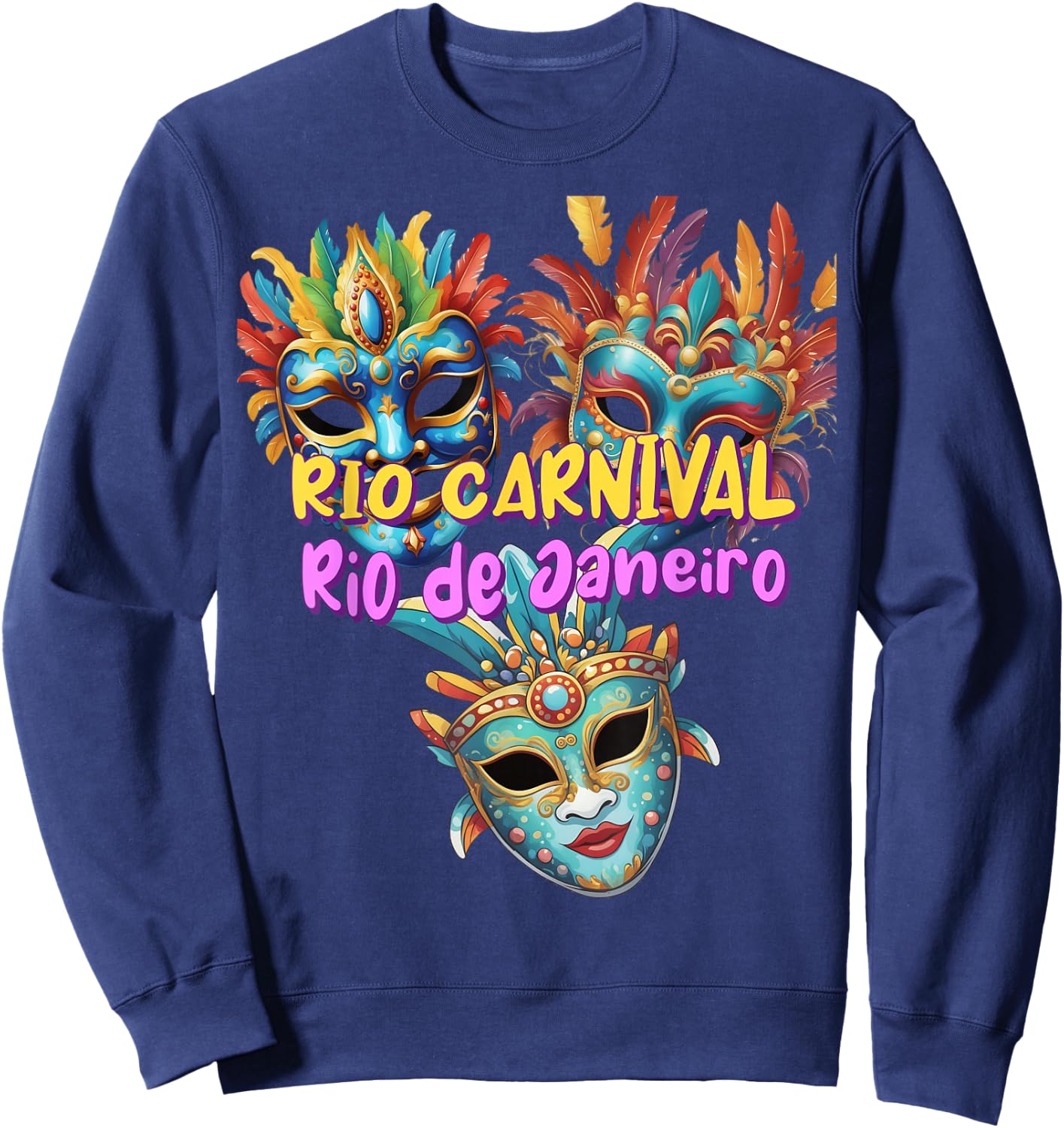Rio Carnival Rio de Janeiro Brazil Circus Costume , black Sweatshirt - Sweatshirt | Navy