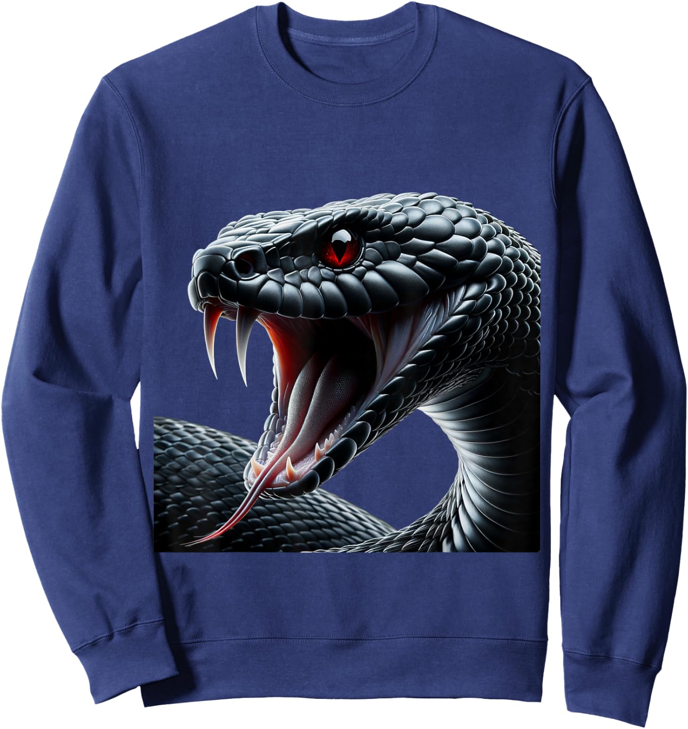 Mamba Shirt Gothic Snake Art Venomous Serpent Reptile Mambas Sweatshirt - Sweatshirt | Navy