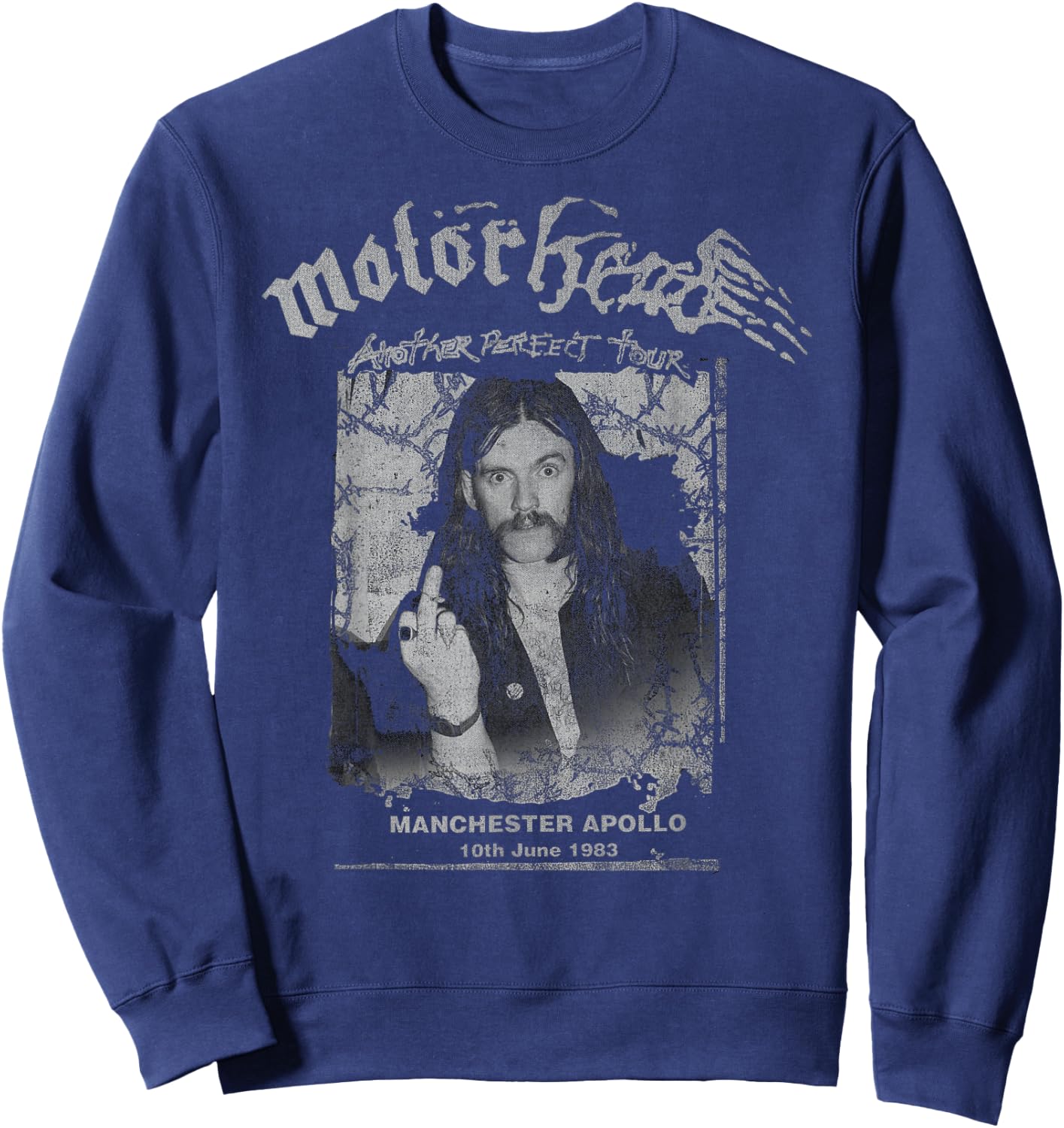 Motörhead – APD Finger Manchester Apollo Sweatshirt - Sweatshirt | Navy