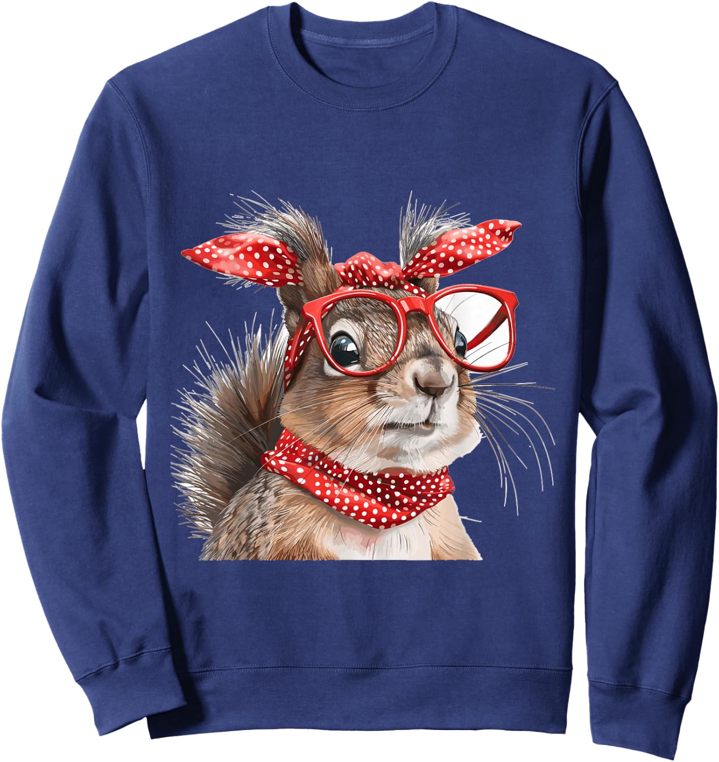 Squirrel Animal Lover Graphic Sweatshirt - Sweatshirt | Navy