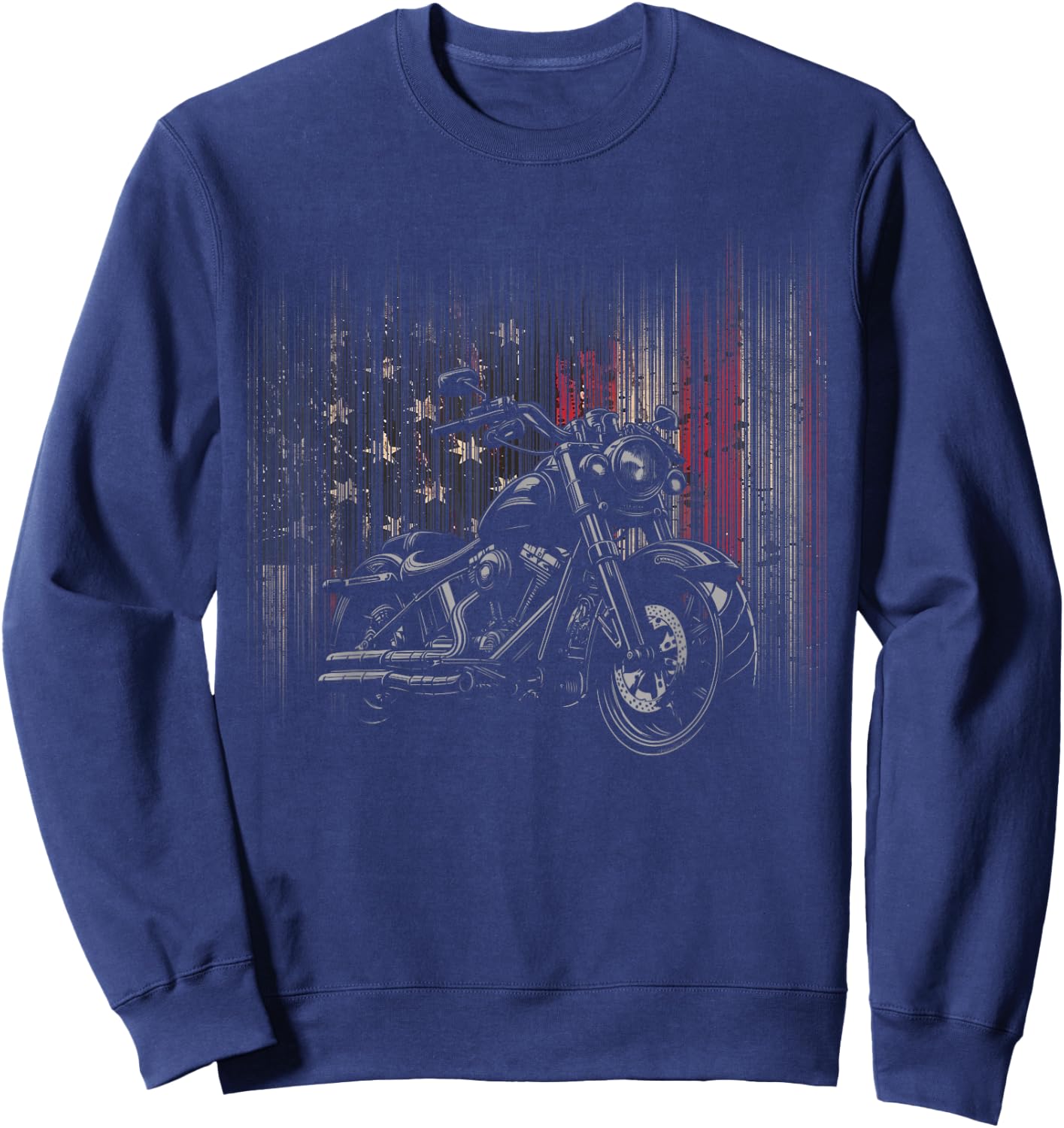 American Flag Motorcycle Apparel - Motorcycle Women Kids Men Sweatshirt - Sweatshirt | Navy