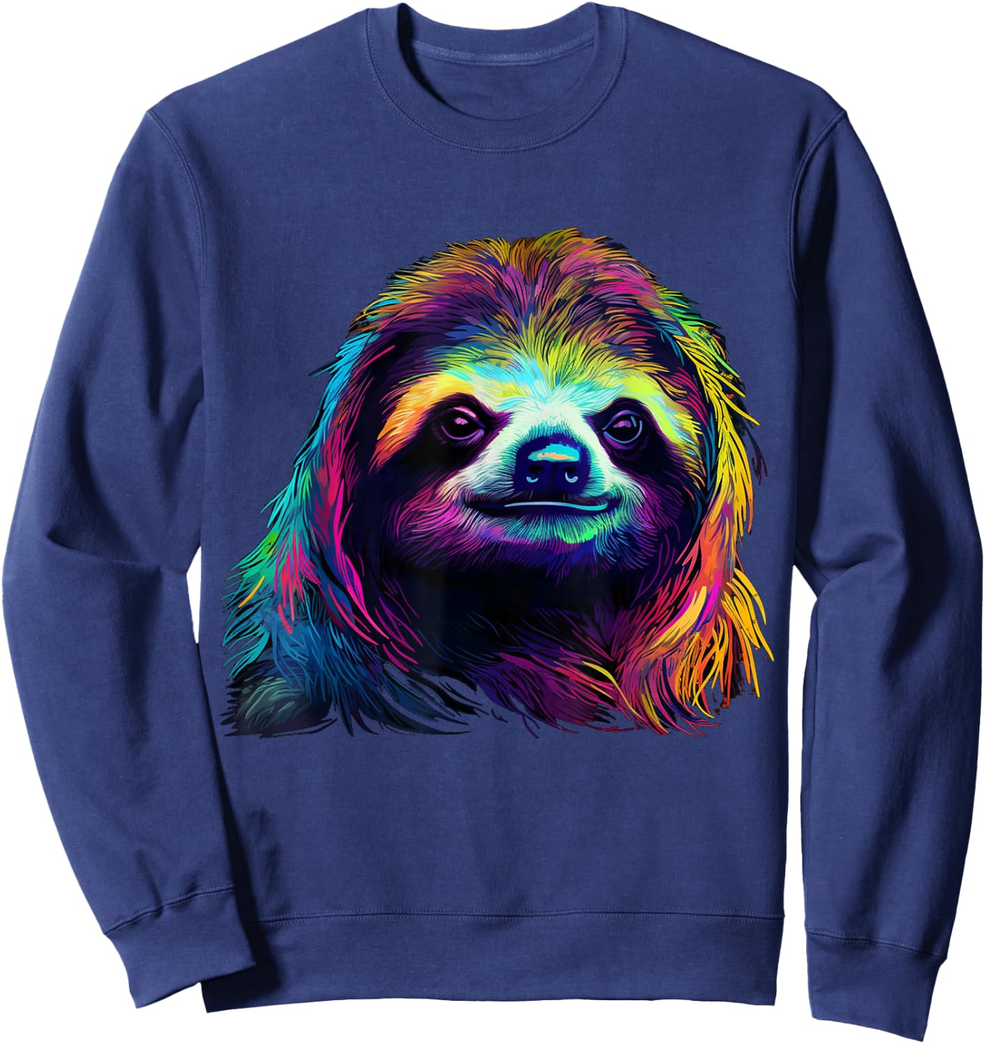 Sloth Artwork - Animal Lovers Art Animal Sloth Sweatshirt - Sweatshirt | Navy