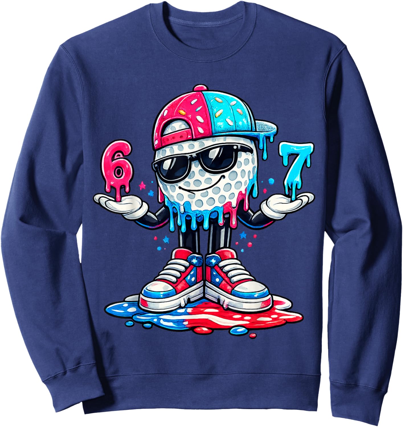 Golf Drip Team for Boys Ice Cream Six Seven Cool Sweatshirt - Sweatshirt | Navy