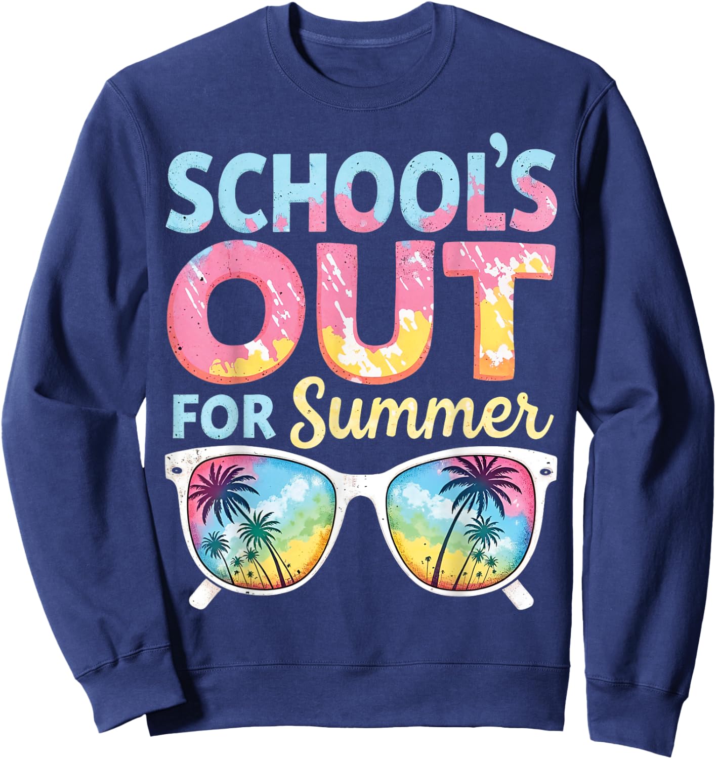 School's Out For Summer last Day Of School Vacation Girls Sweatshirt - Sweatshirt | Navy