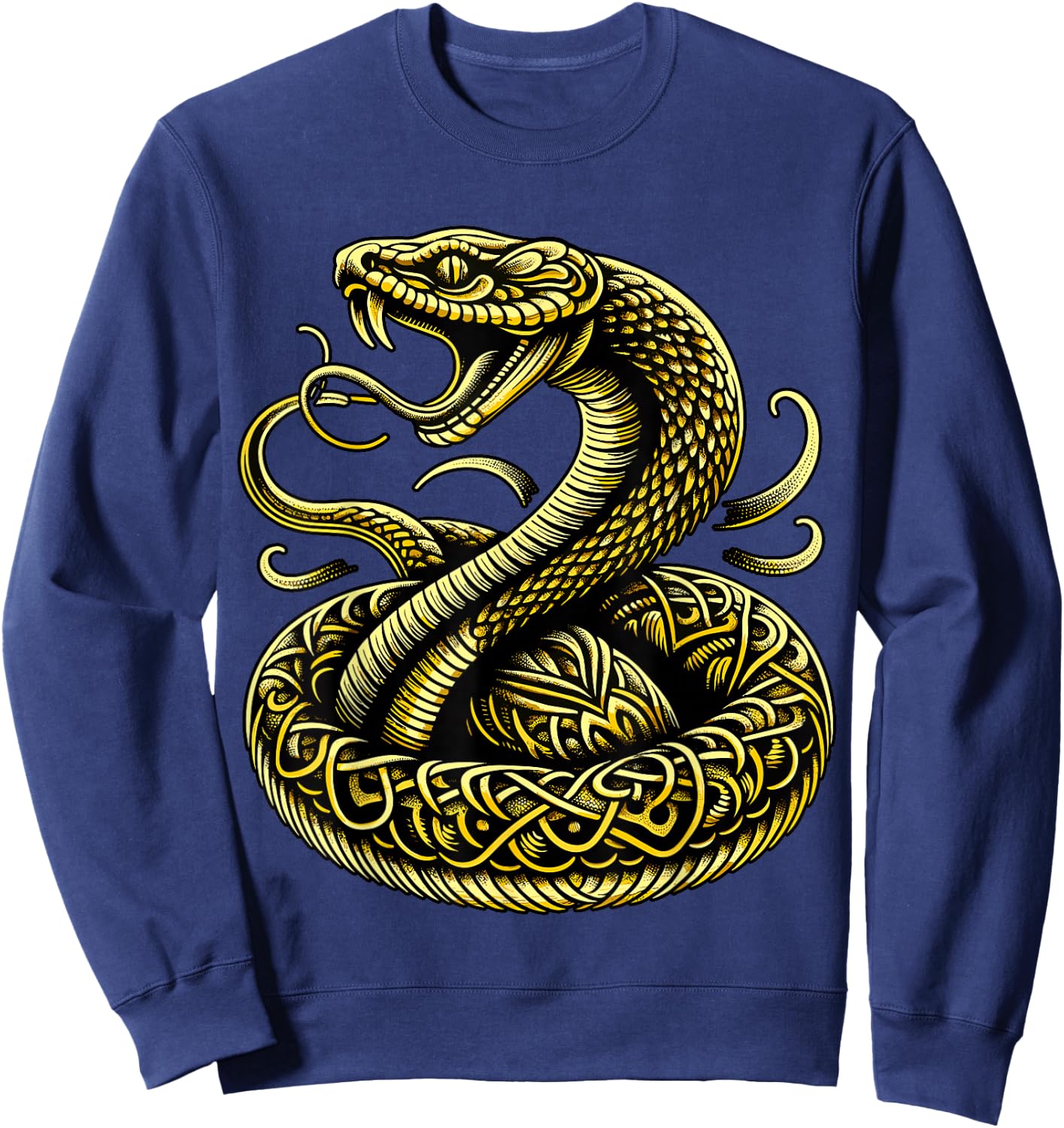 Golden Snake Sweatshirt - Sweatshirt | Navy