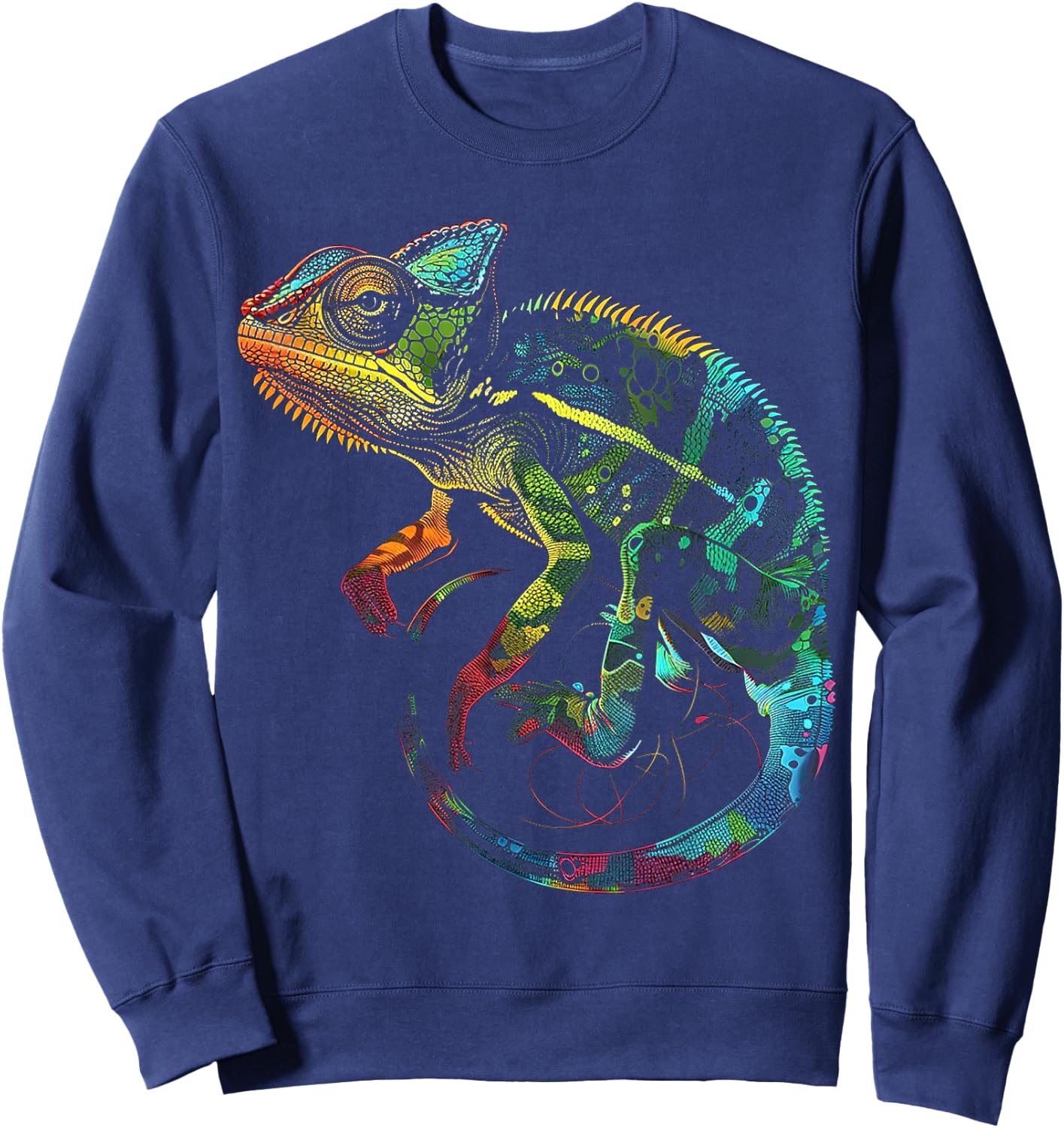 Chamäleon Tiermotiv Kunst Chamäleon Sweatshirt - Sweatshirt | Navy