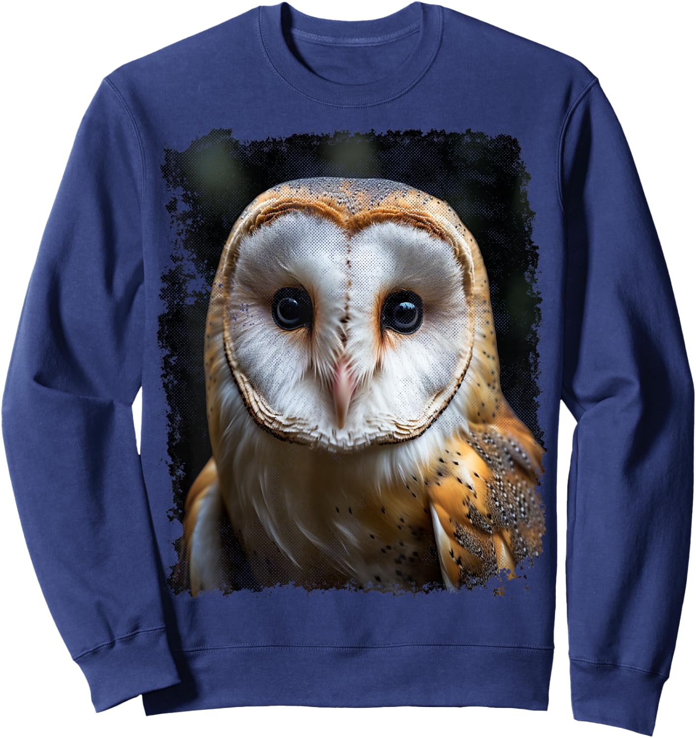 Vintage Barn Owl Animal Graphic Sweatshirt - Sweatshirt | Navy