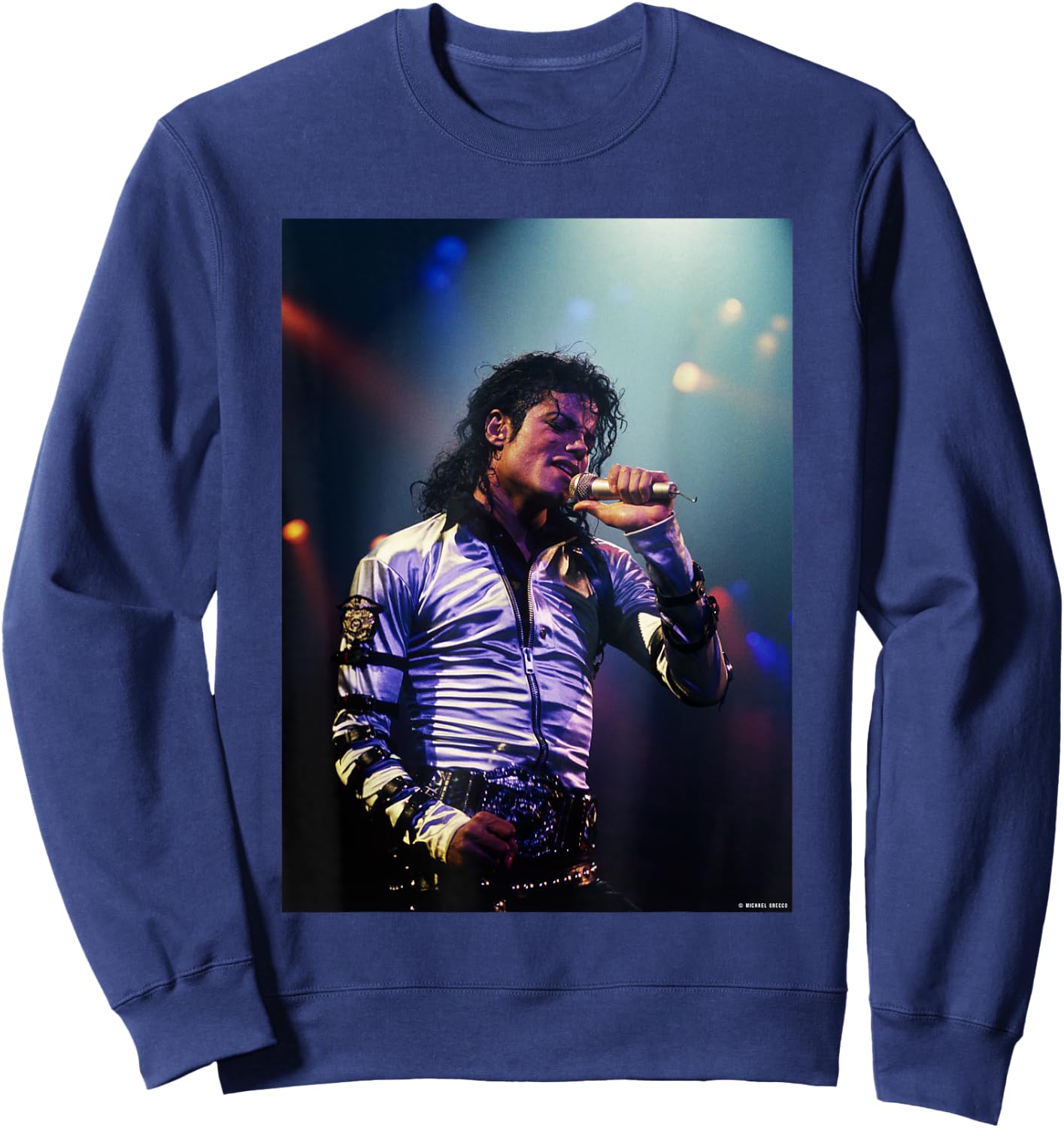 Michael Jackson Bad Tour Los Angeles by Michael Grecco Sweatshirt - Sweatshirt | Navy
