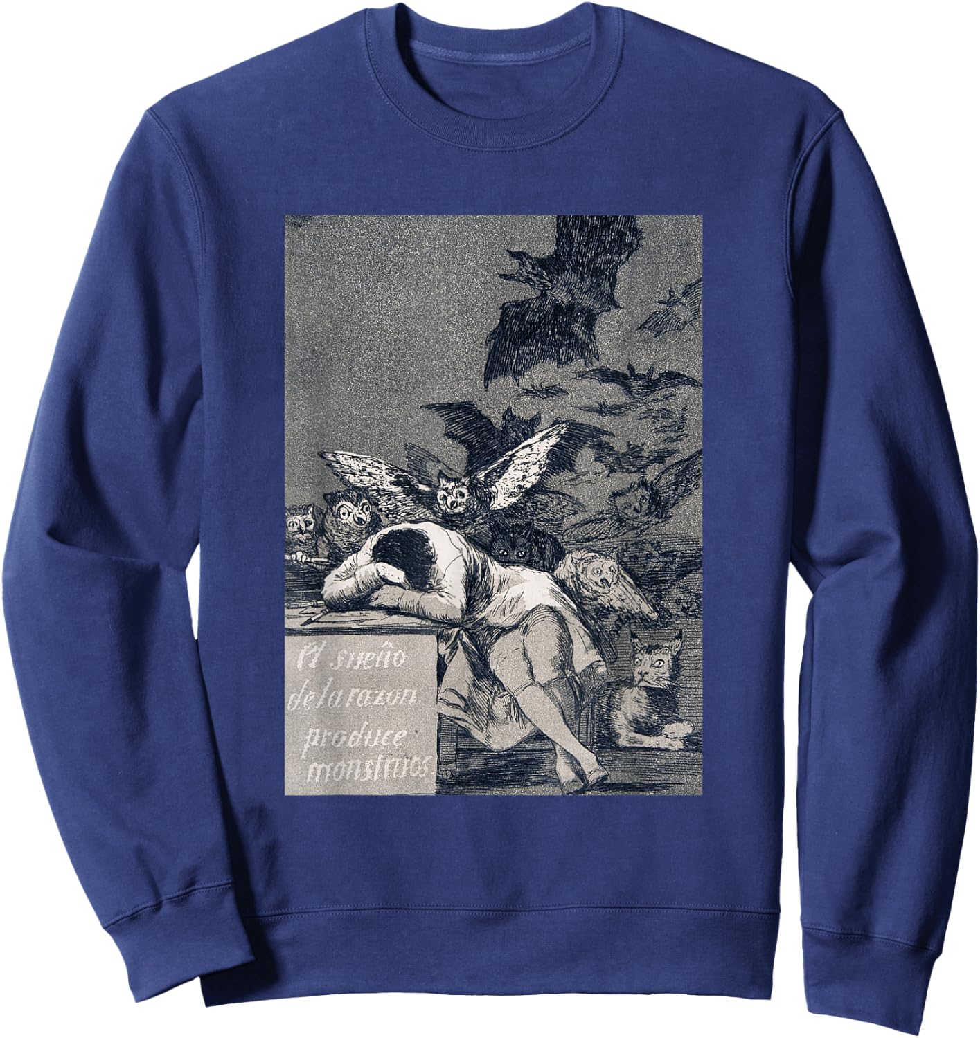 Francisco Goya - Der Schlaf der Vernunft bringt Monster hervor Sweatshirt - Sweatshirt | Navy