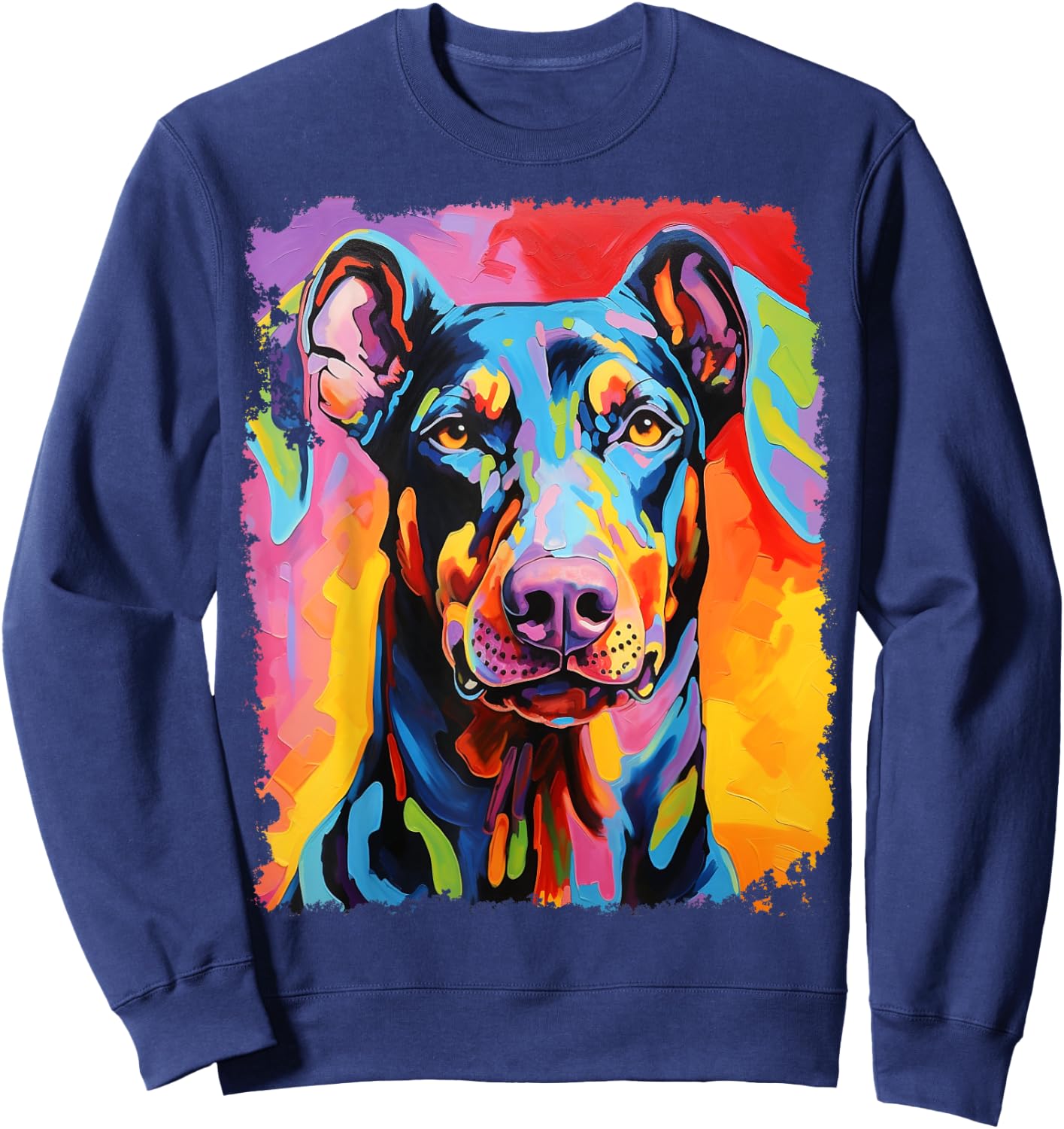 Pop Art Doberman Sweatshirt - Sweatshirt | Navy