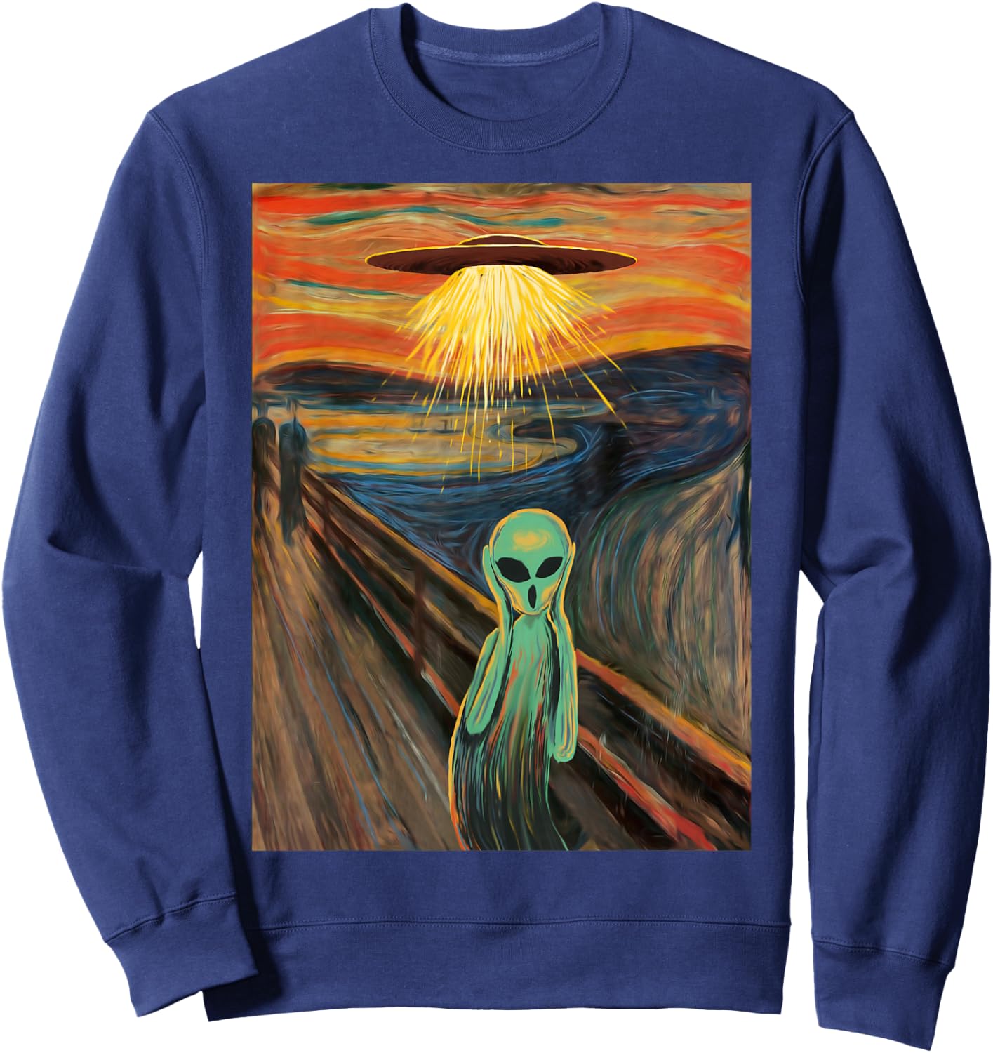 Alien Scream Painting Sweatshirt - Sweatshirt | Navy