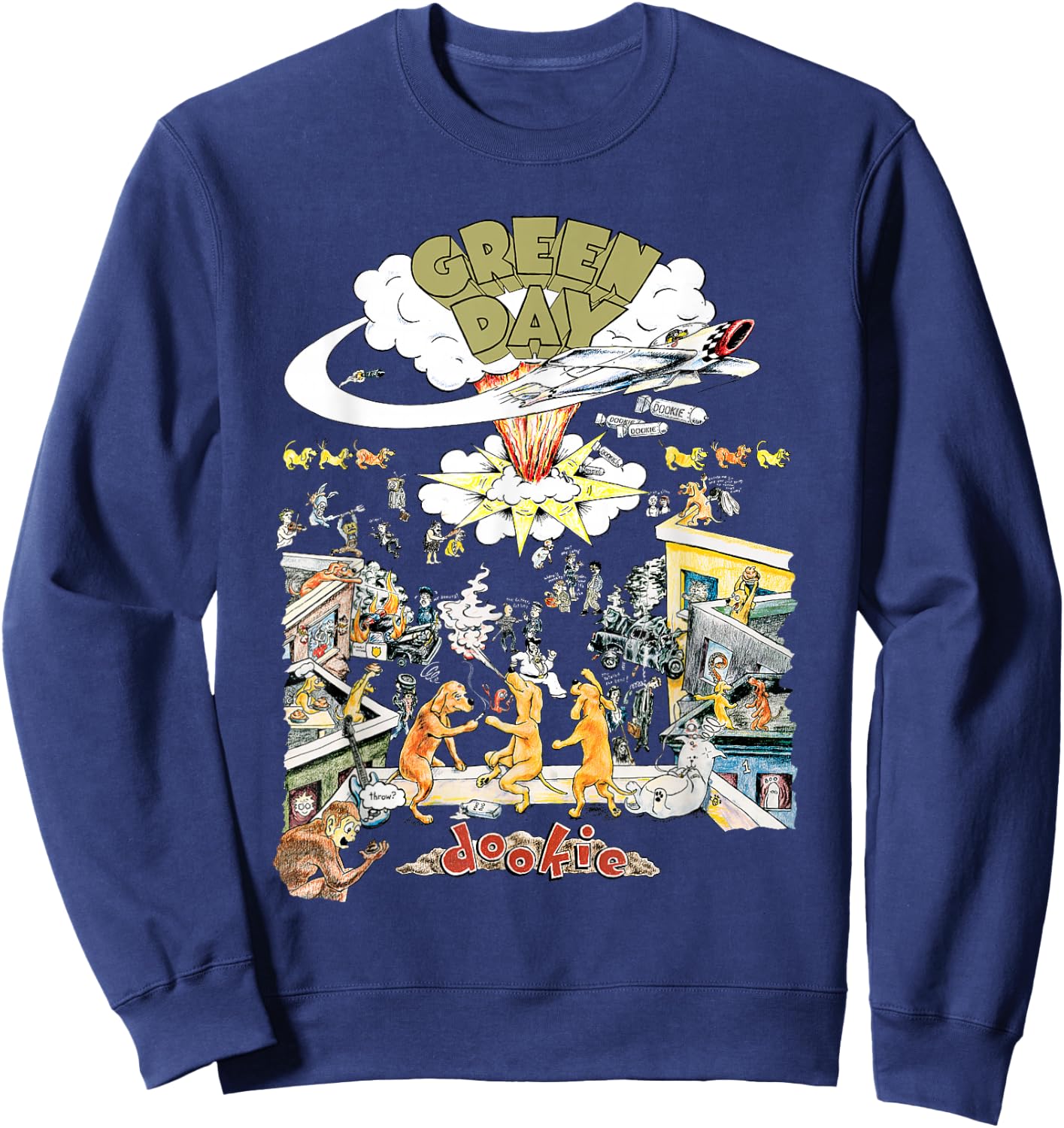 Green Day Dookie Scene Sweatshirt - Sweatshirt | Navy