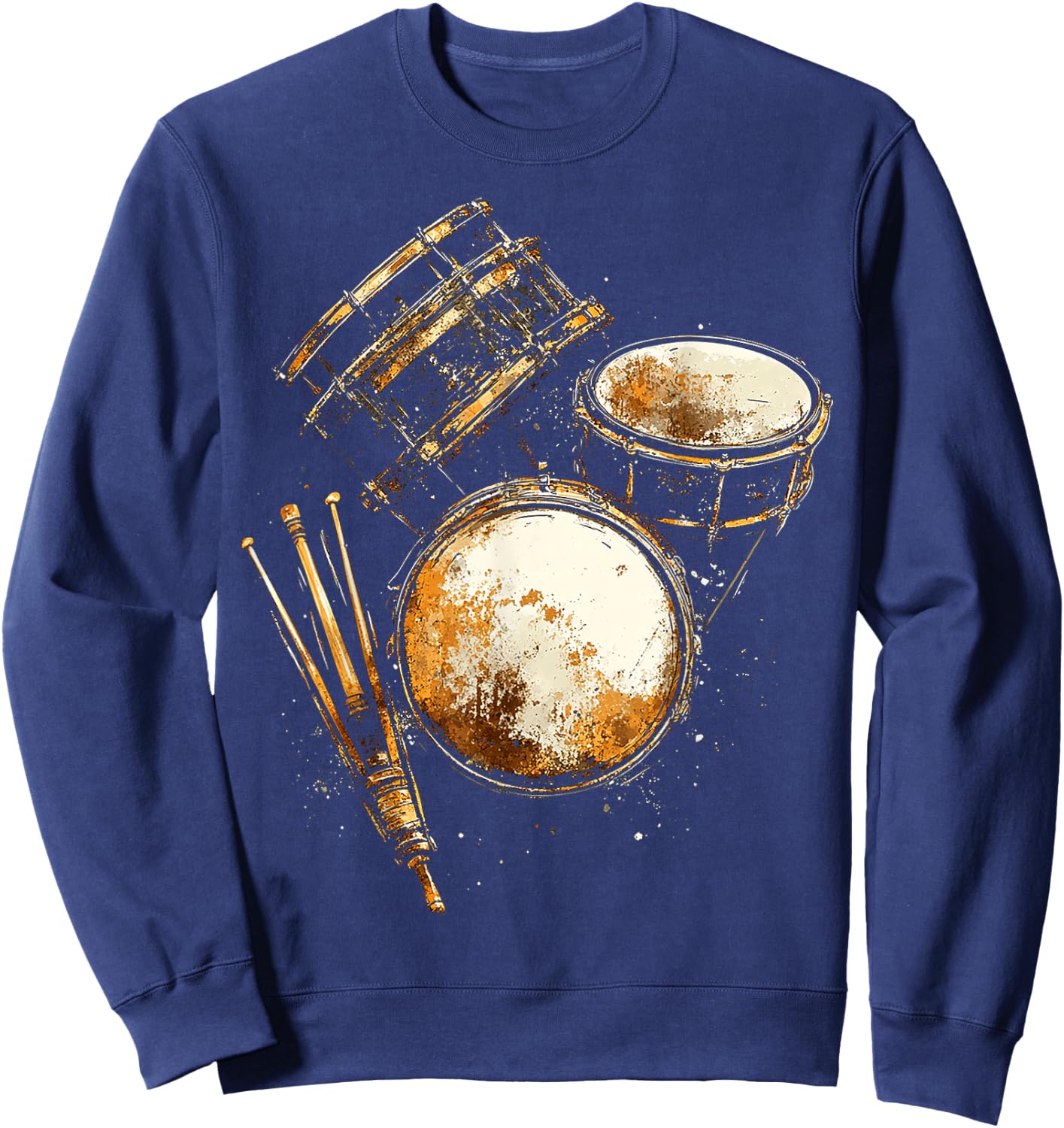 Percussion Music Instrument Graphic Artwork Percussion Sweatshirt - Sweatshirt | Navy