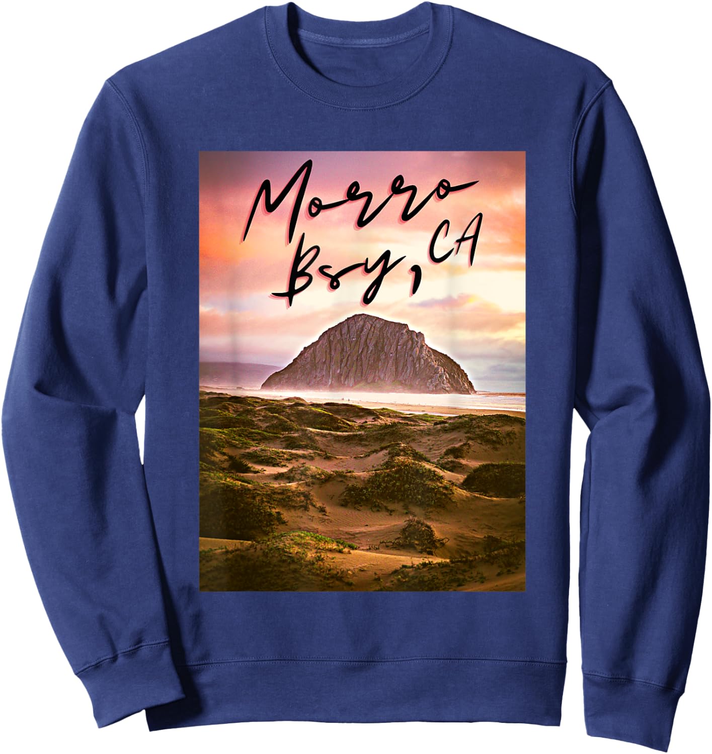 Morro Bay Ca Morro Rock California Sweatshirt - Sweatshirt | Navy