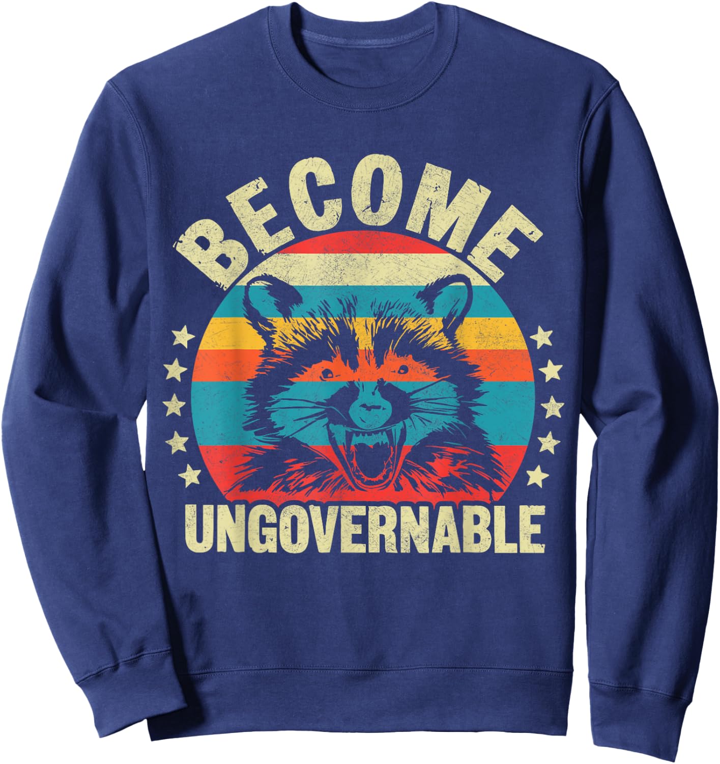Raccoon Become Ungovernable Sweatshirt - Sweatshirt | Navy