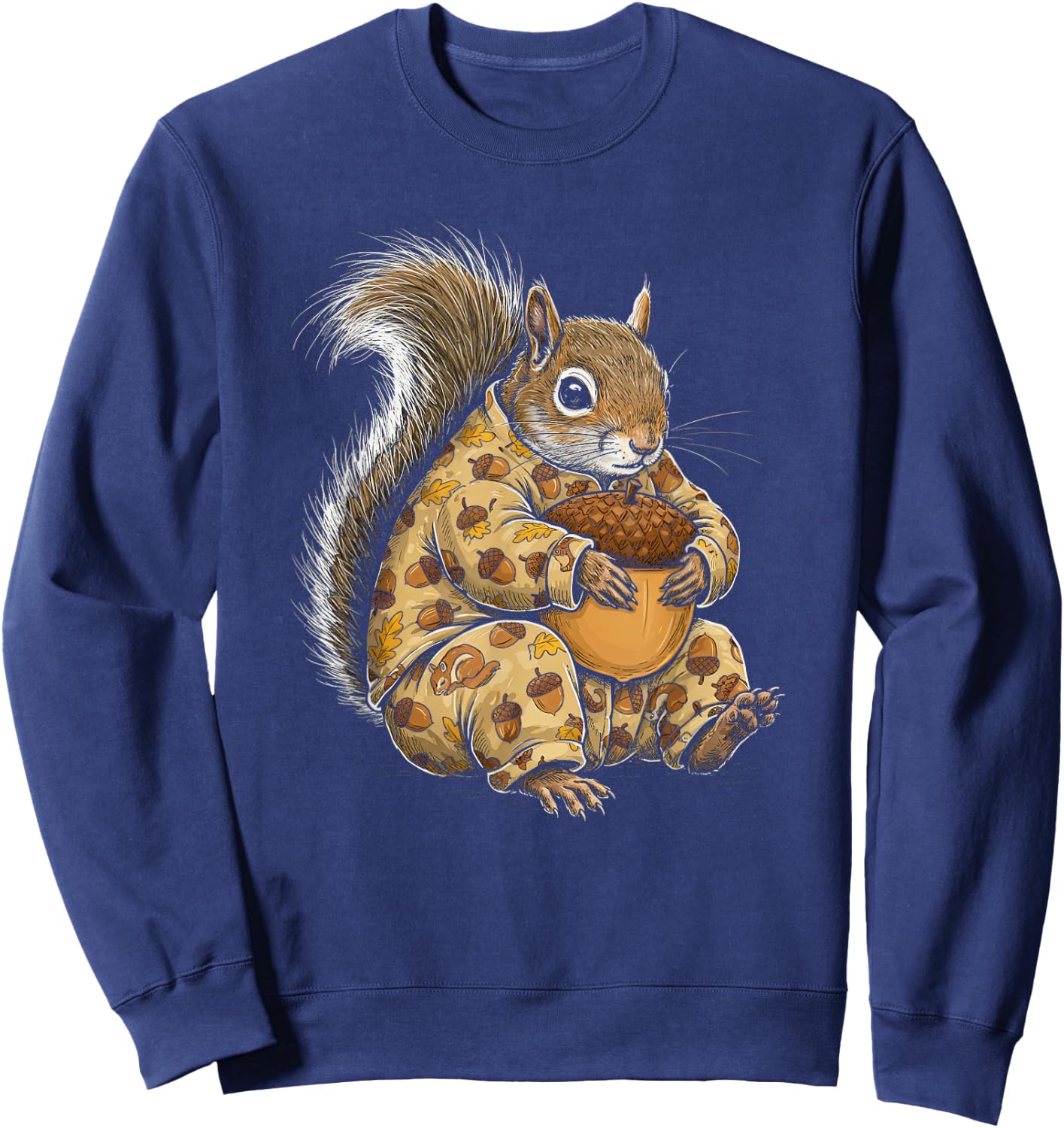 Funny Sleepy Squirrel Pajama Women Men Kids Boys And Girls Sweatshirt - Sweatshirt | Navy
