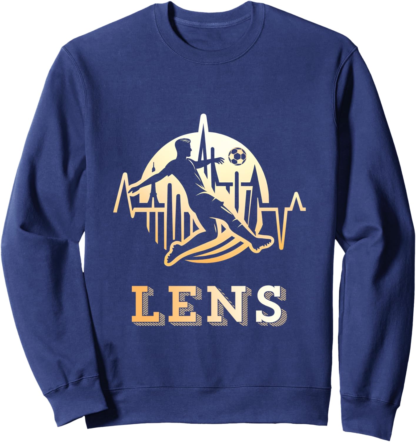 Lensois Football Lens Supporter Gift, Black, S Sweatshirt - Sweatshirt | Navy