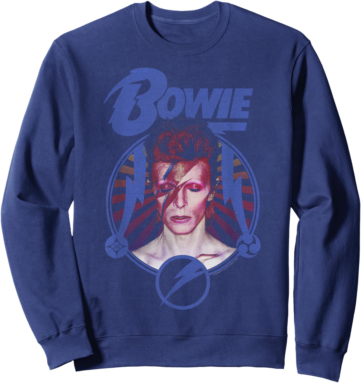 David Bowie - Lightning Blue , Black, S Sweatshirt - Sweatshirt | Navy