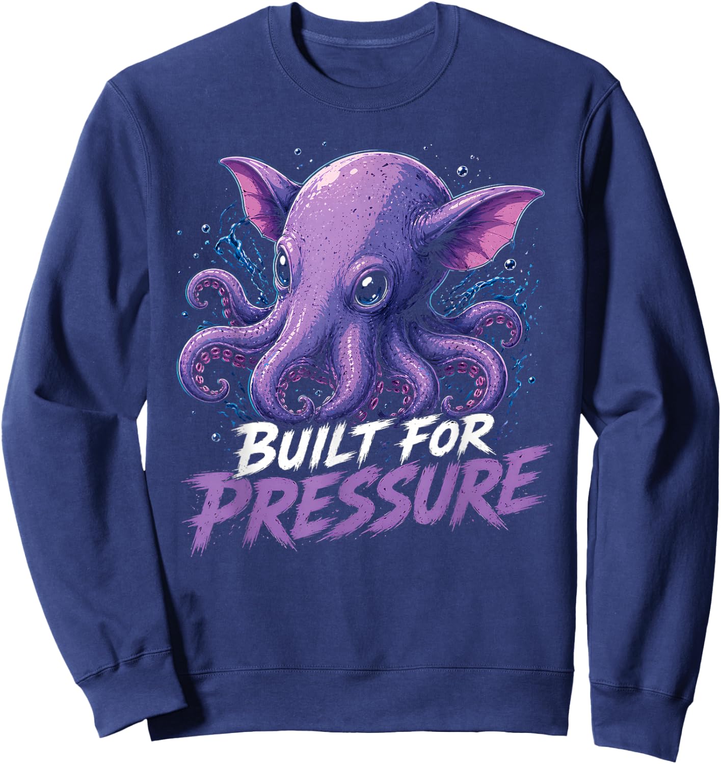 Built for Pressure Dumbo Octopus Deep Sea Graphic Sweatshirt - Sweatshirt | Navy