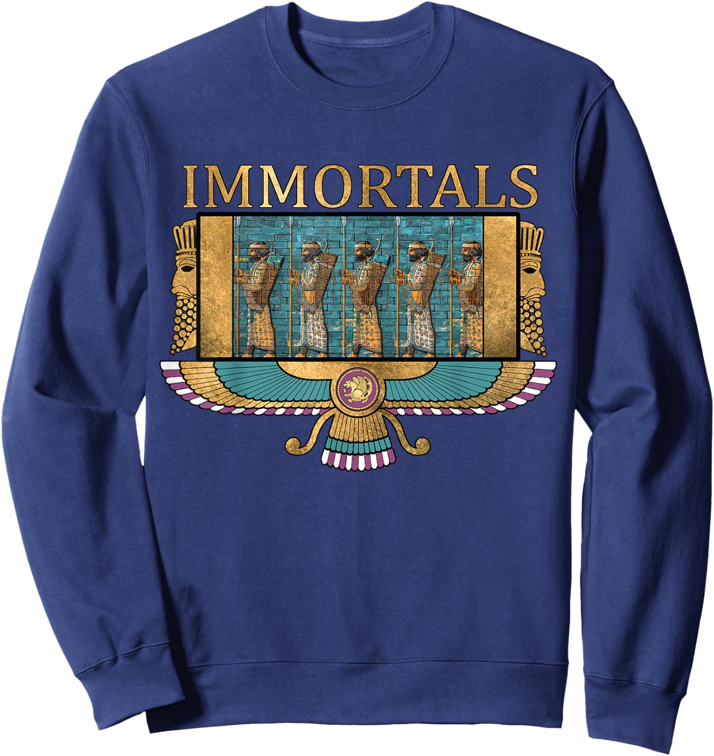 Persian Old Civilizations Symbol of Persian , black, s Sweatshirt - Sweatshirt | Navy