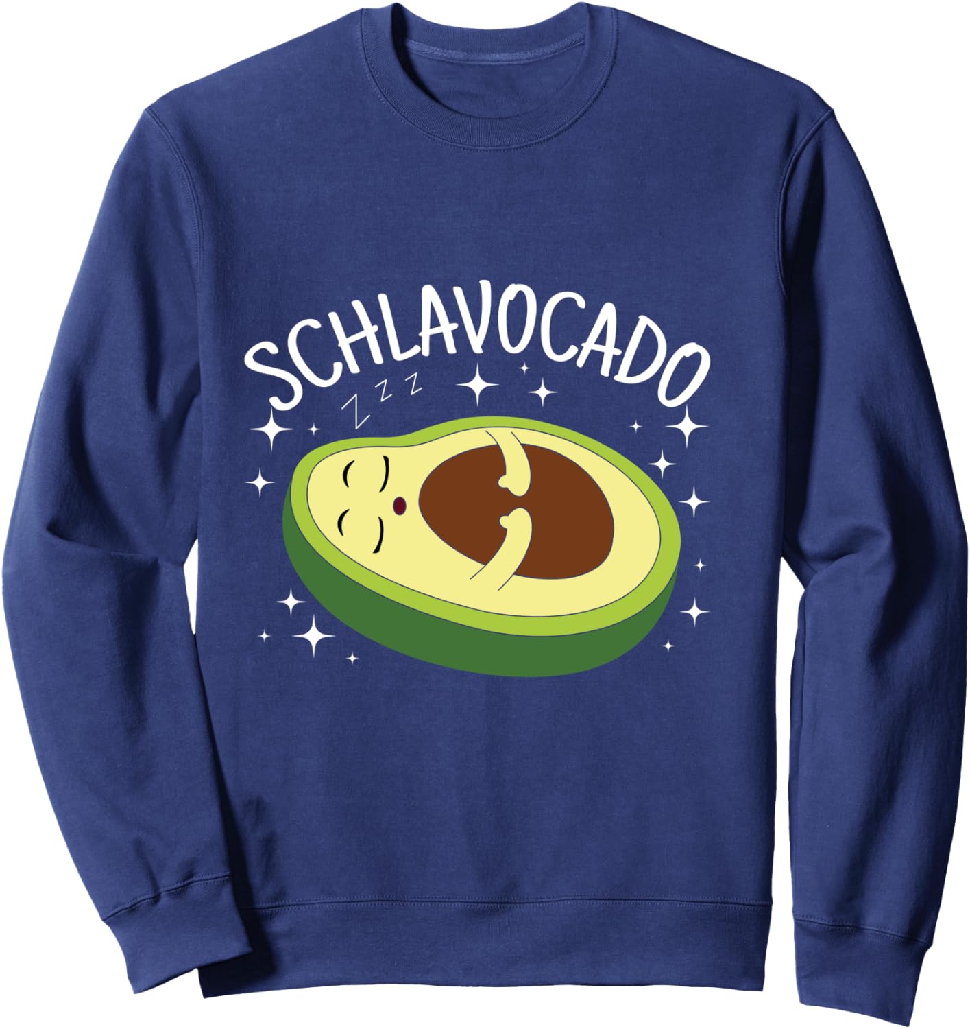Schlavocado Avocado Pyjamas, Sleepwear, Tired Sleep, Shirt, black Sweatshirt - Sweatshirt | Navy