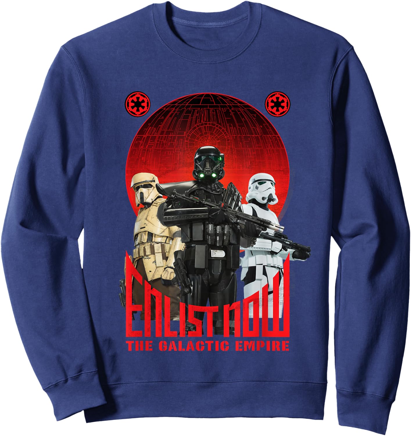 Star Wars Rogue One Enlist Now Galactic Empire Propaganda Sweatshirt - Sweatshirt | Navy