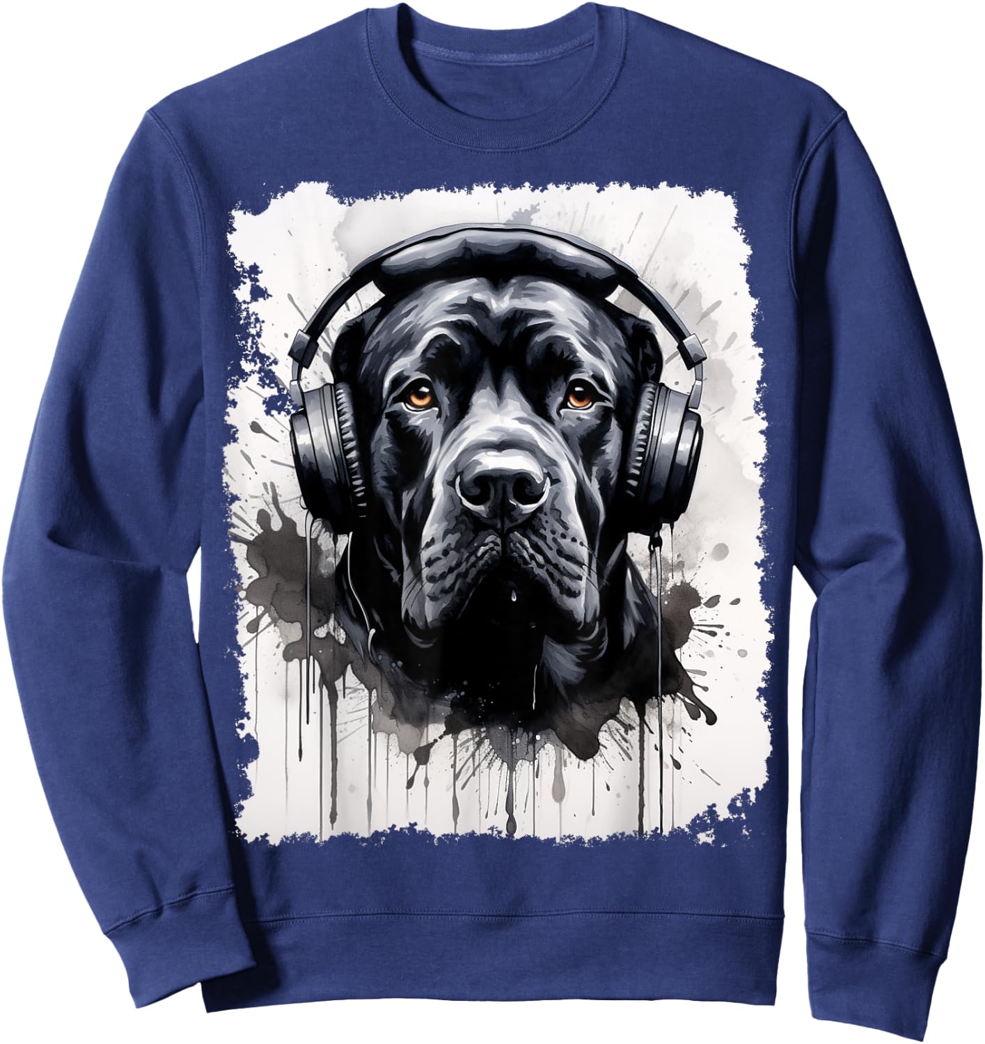 Pop Art Dog Cane Corso Music Sweatshirt - Sweatshirt | Navy