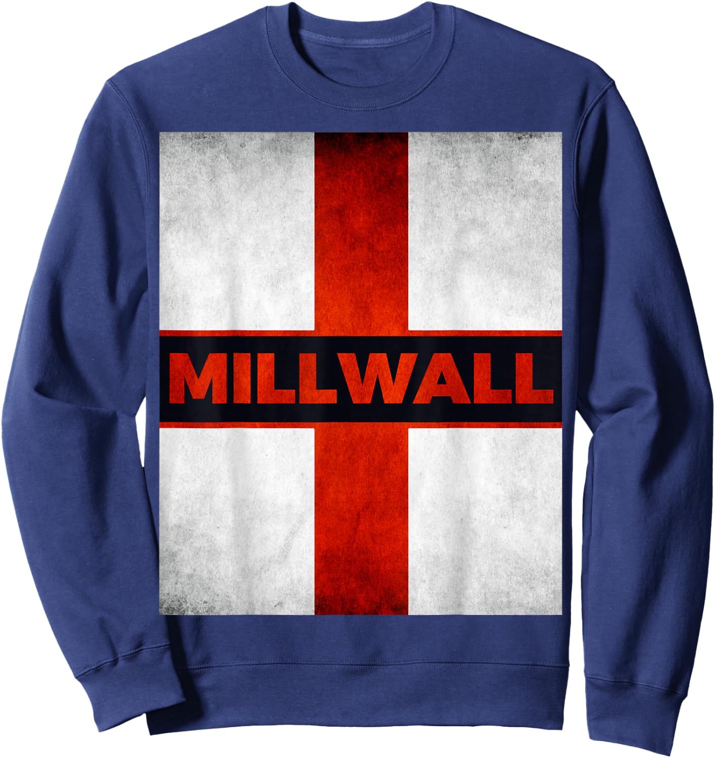 Millwall England Englische Flagge Vintage Sweatshirt - Sweatshirt | Navy