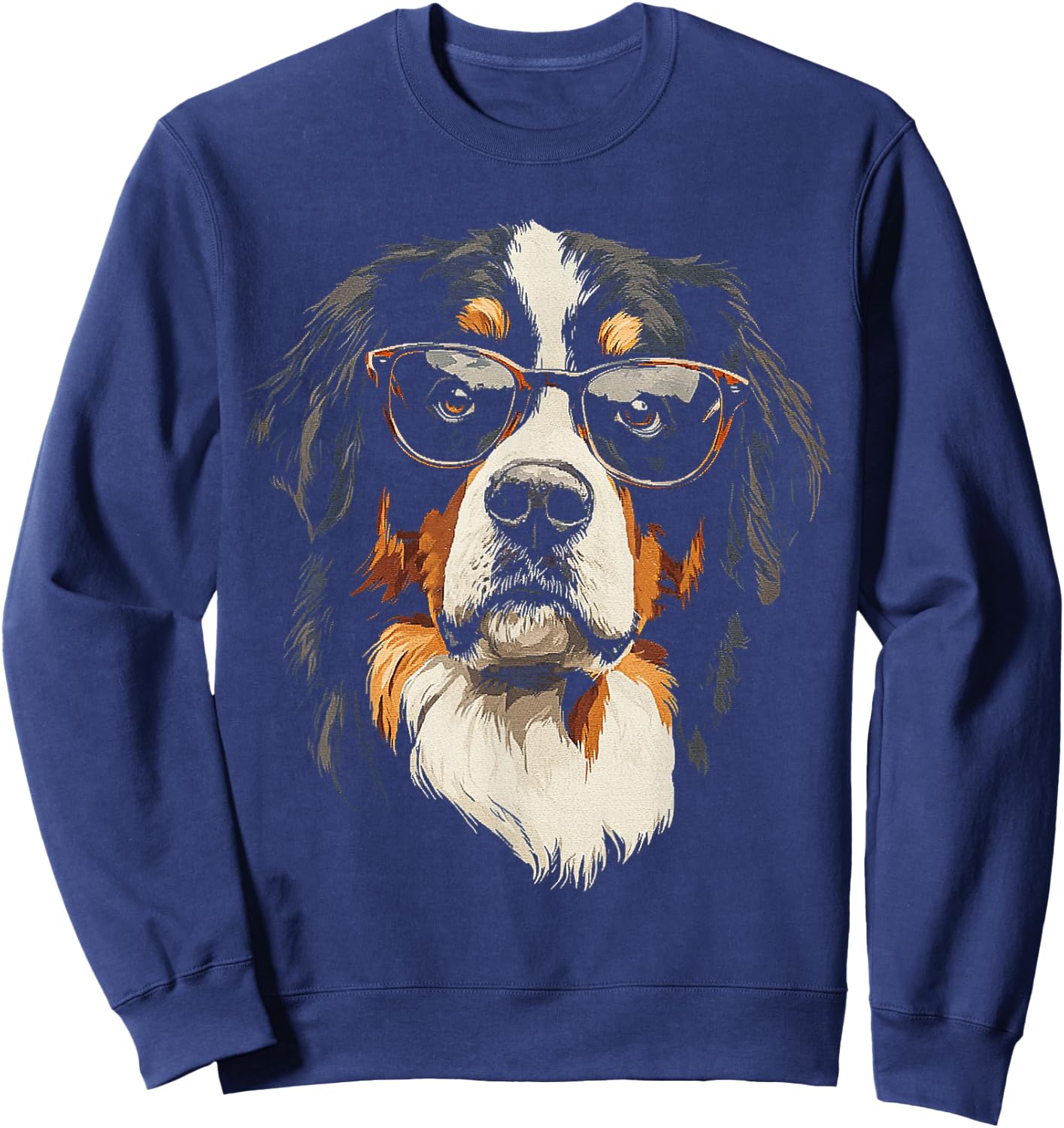 Bernese Mountain Dog Dog Graphic Pet Bernese Mountain Dog Sweatshirt - Sweatshirt | Navy