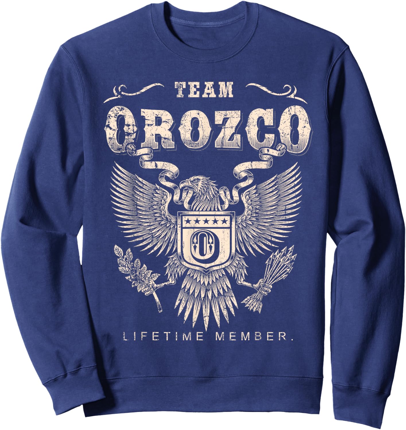 Team Orozco Family Name Lifetime Member Sweatshirt - Sweatshirt | Navy