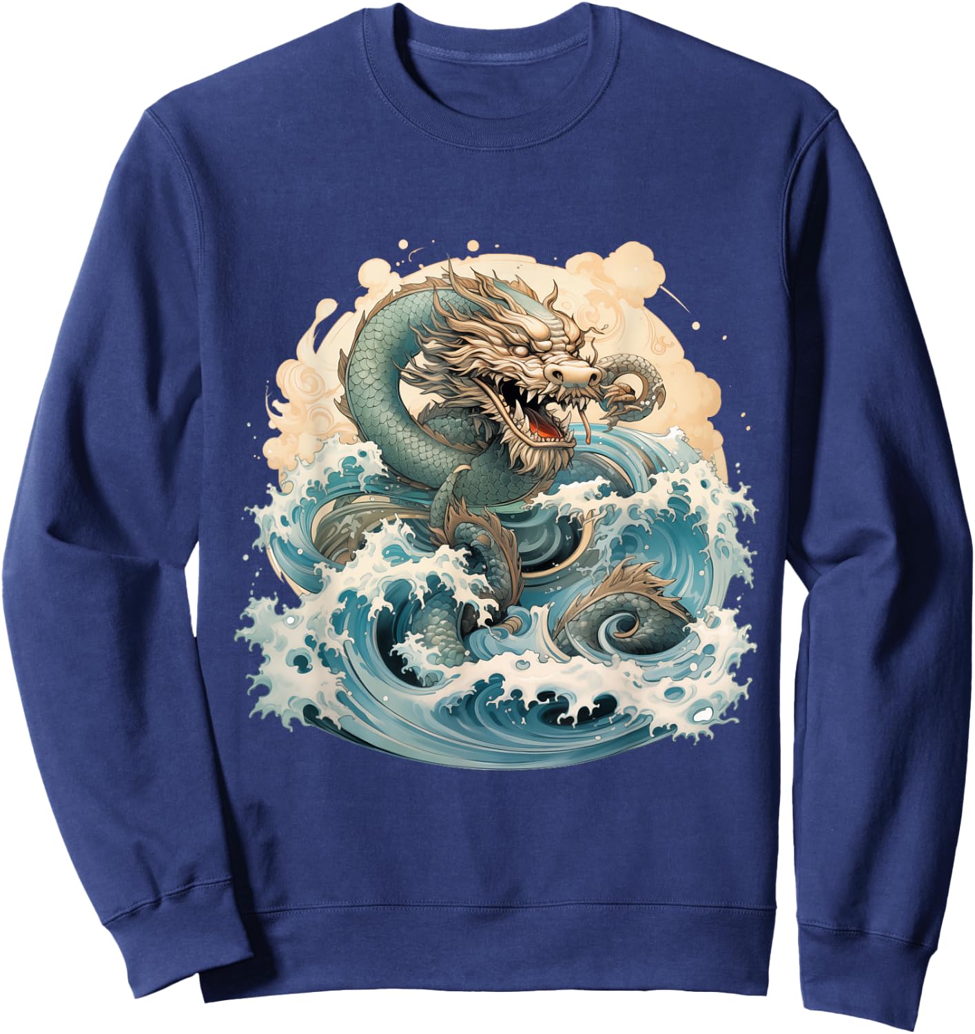 Astrological Dancing Lunar Water Dragon Sweatshirt - Sweatshirt | Navy