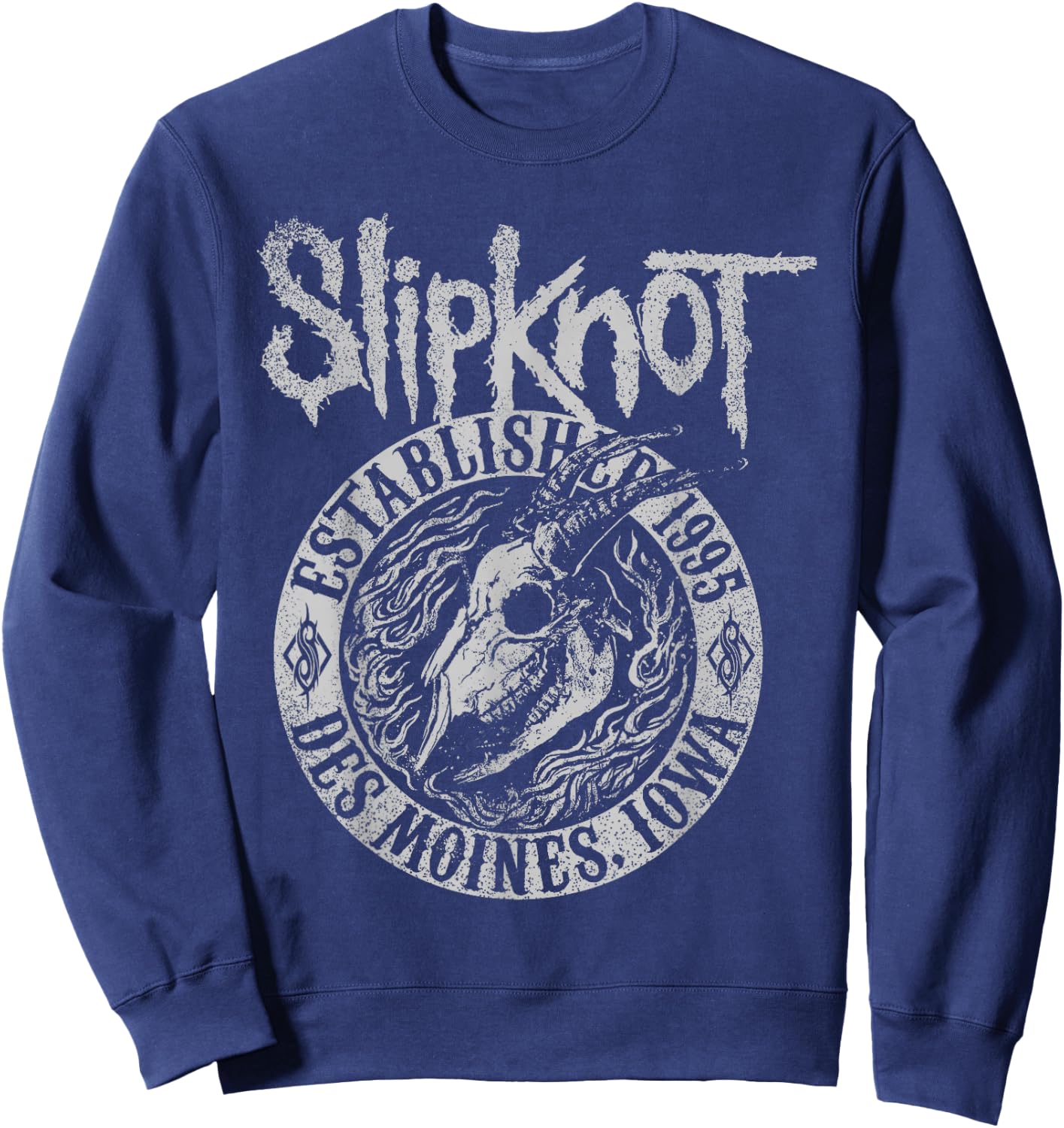 Slipknot Official Goat Flames , Black Sweatshirt - Sweatshirt | Navy