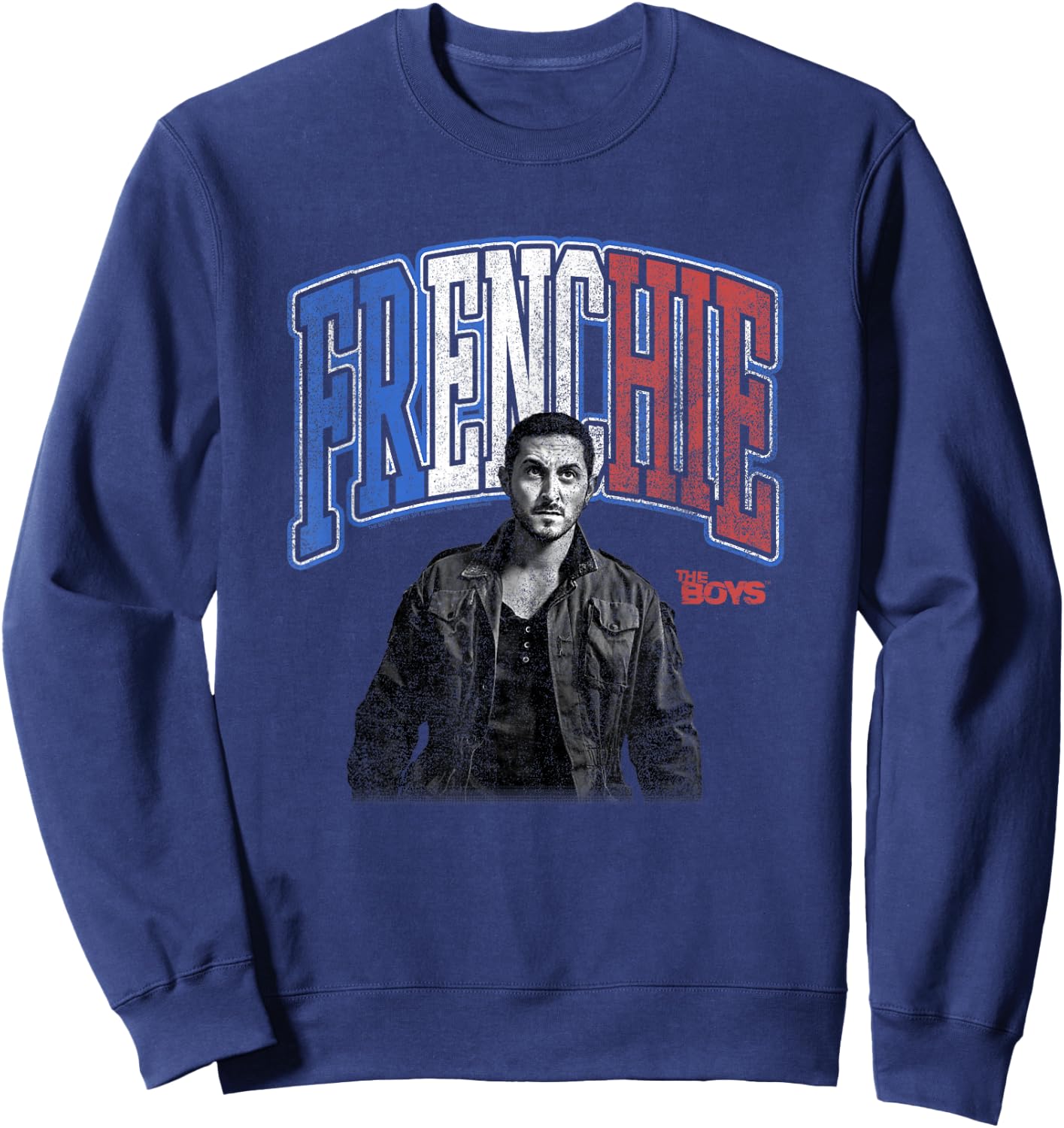 The Boys Frenchie Flag Photo Sweatshirt - Sweatshirt | Navy
