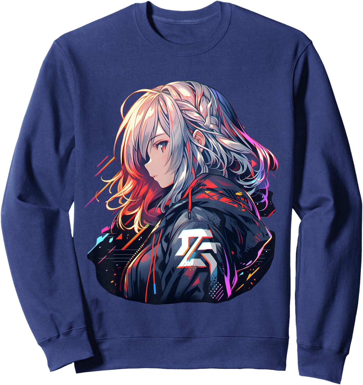 Manga Anime Ästhetische Cyberpunk Techwear Harajuku Sweatshirt - Sweatshirt | Navy