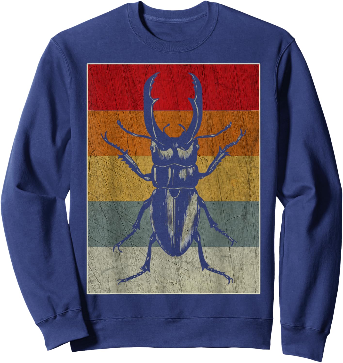 Retro Bug Insect T Shirt - Cool Vintage Style Gift Sweatshirt - Sweatshirt | Navy