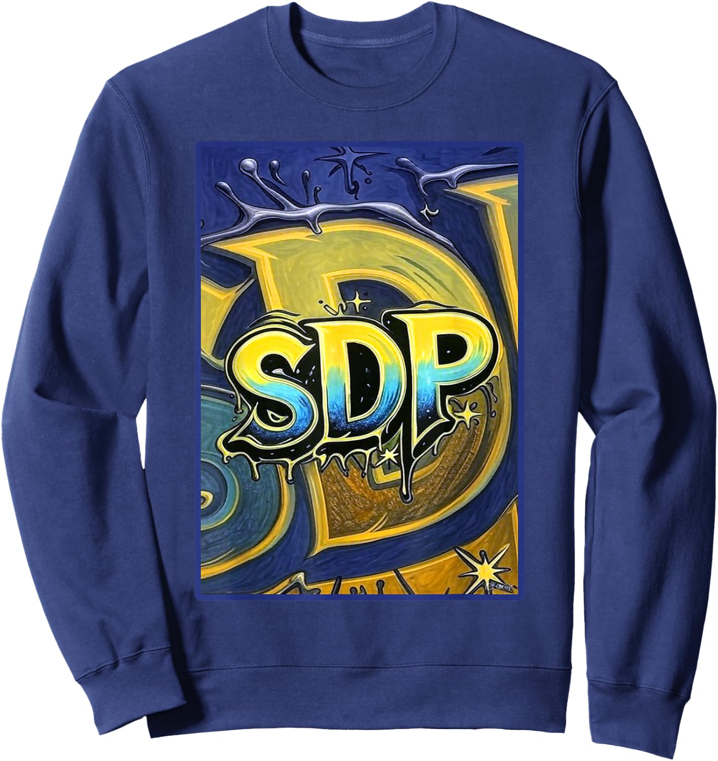 SDP Drippy abstraktes Logo Sweatshirt - Sweatshirt | Navy