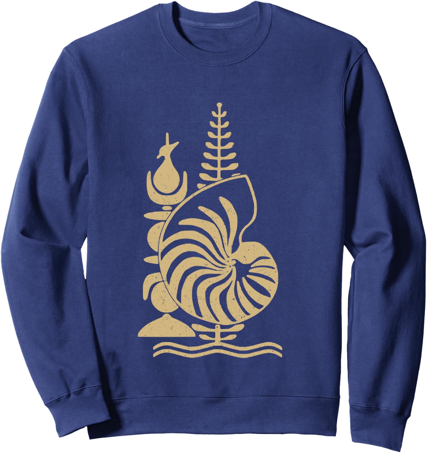 Drapeau du symbole de la Calédonie Manche Longue Sweatshirt - Sweatshirt | Navy
