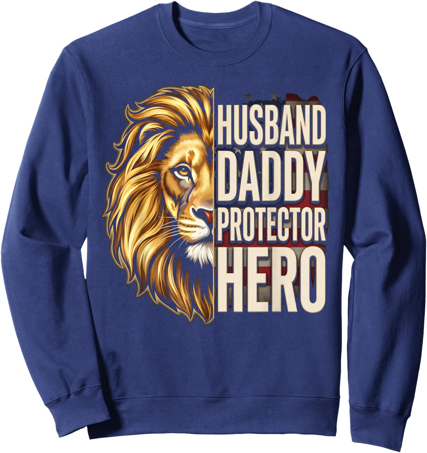 Husband Daddy Protector Hero for Dad Sweatshirt - Sweatshirt | Navy