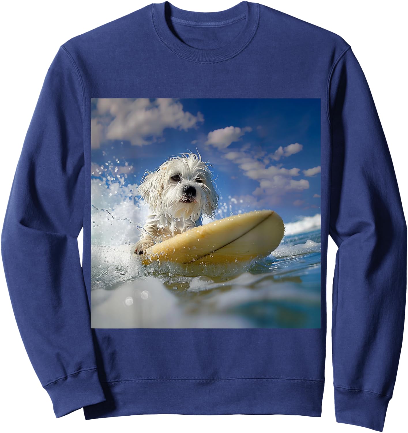 Cotton de Tulear Dog - Cotton de Tulear , Black, S Sweatshirt - Sweatshirt | Navy