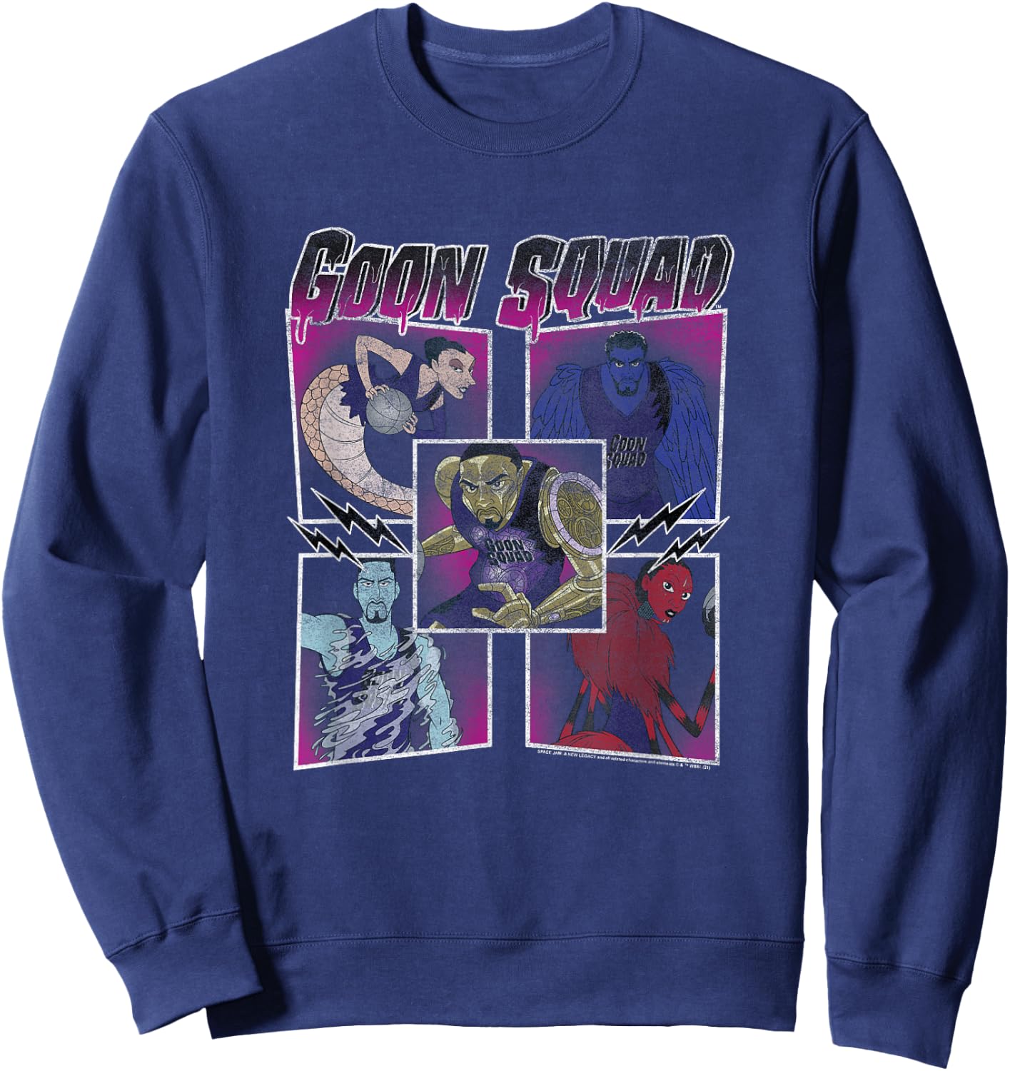 Space Jam: A New Legacy Group Shot Goon Squad Box Up Sweatshirt - Sweatshirt | Navy