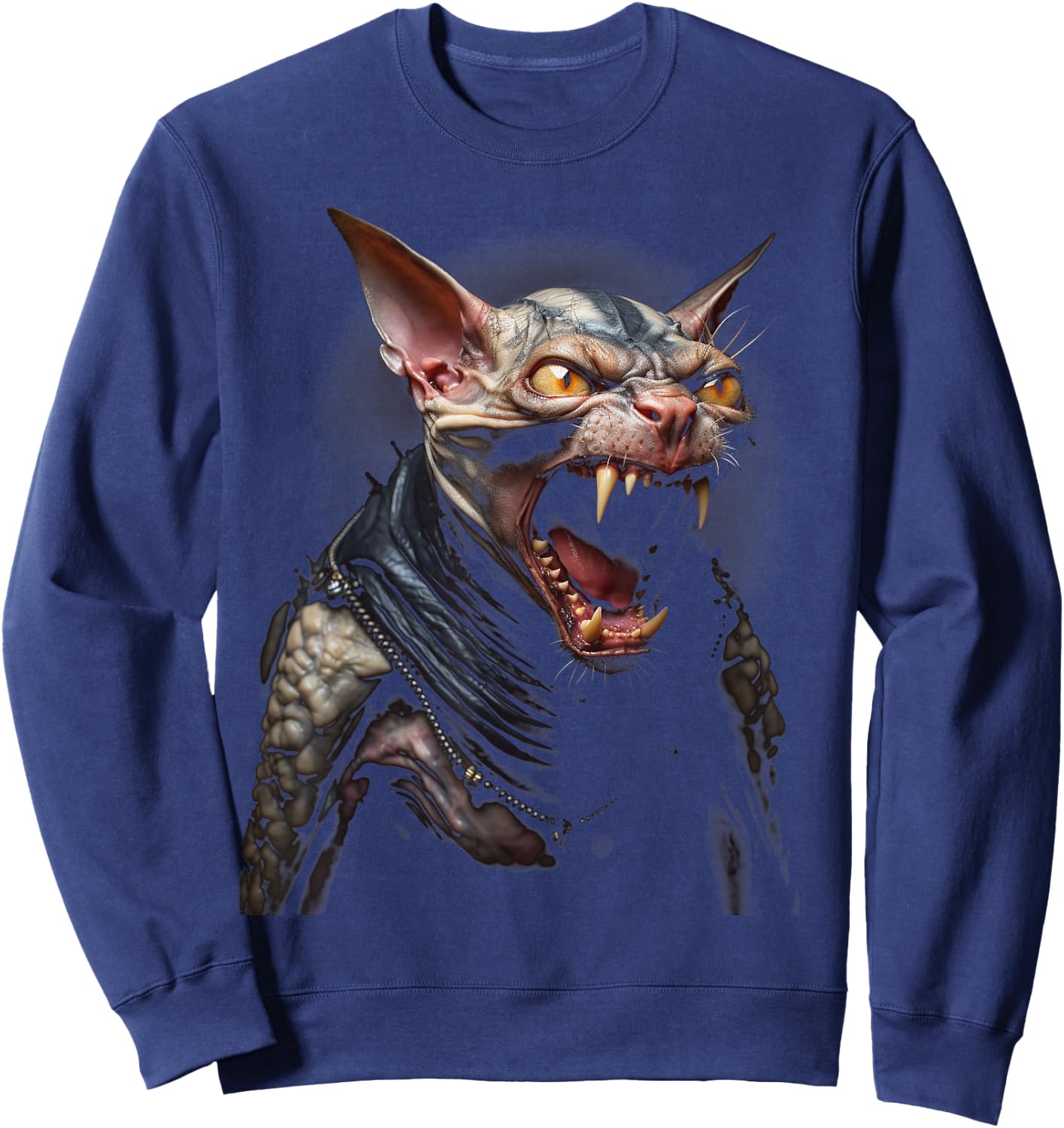Cat Sphynx breeds funny Kitty Kitten Cat Sphynx Sweatshirt - Sweatshirt | Navy
