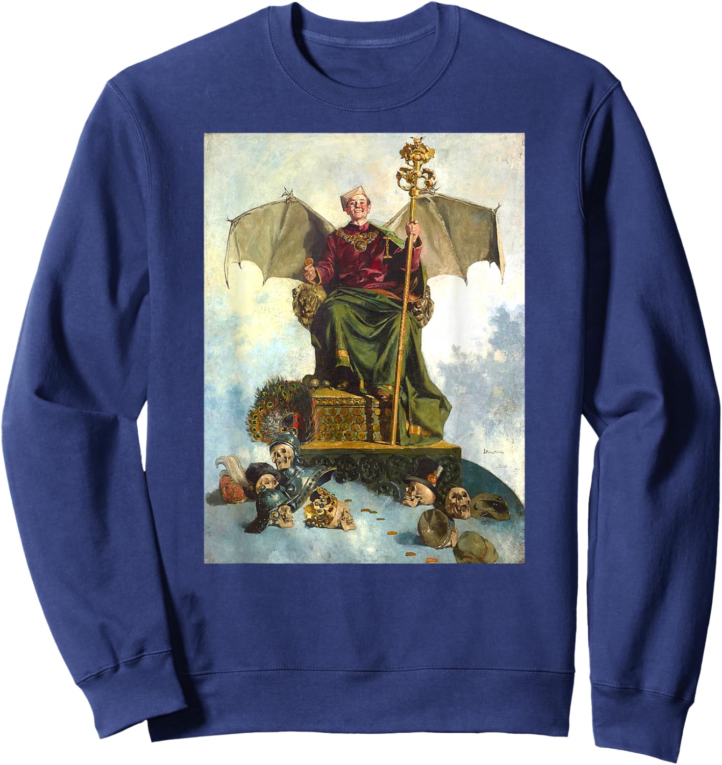Allegory of Satan Painting Ludwik Stasiak 1900 Sweatshirt - Sweatshirt | Navy