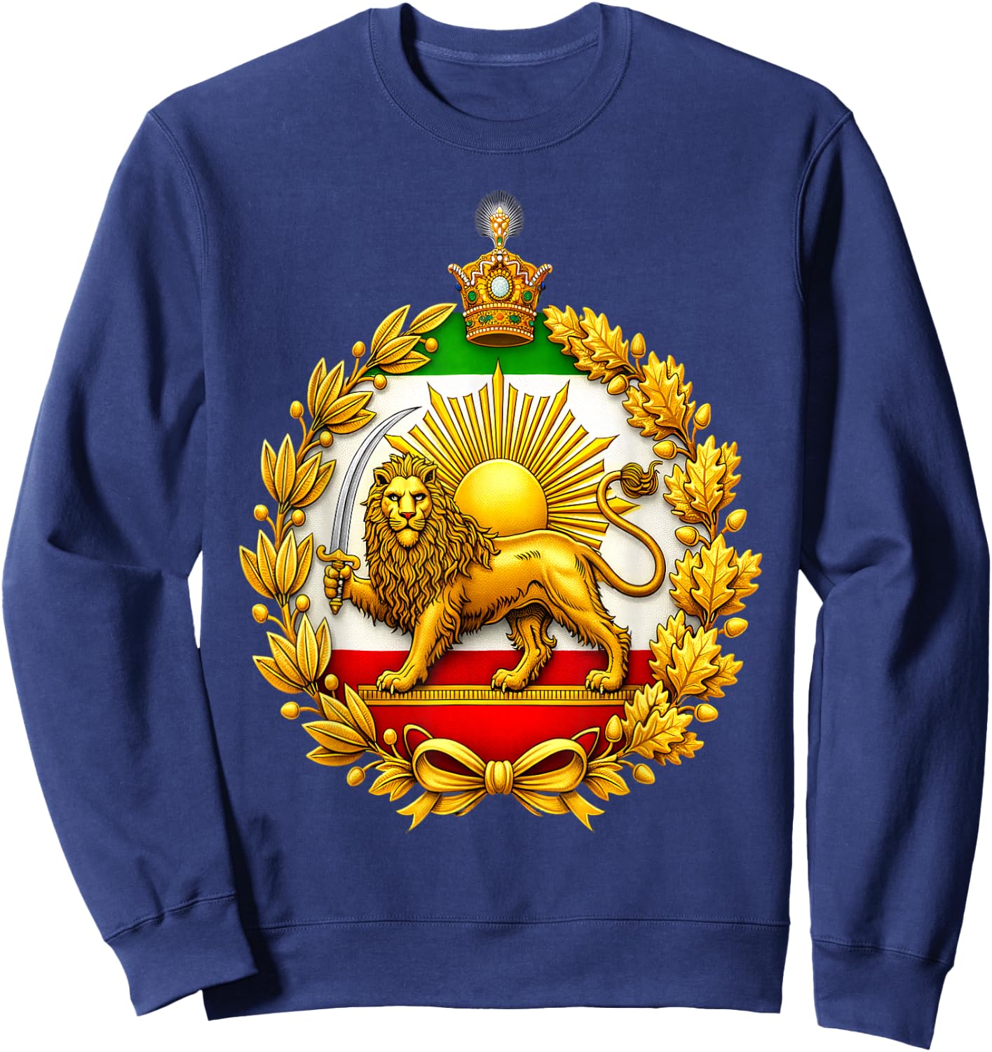Iran Shir-o-Khorshid Löwe Sonne Persische Flagge Erbe Stolz Sweatshirt - Sweatshirt | Navy