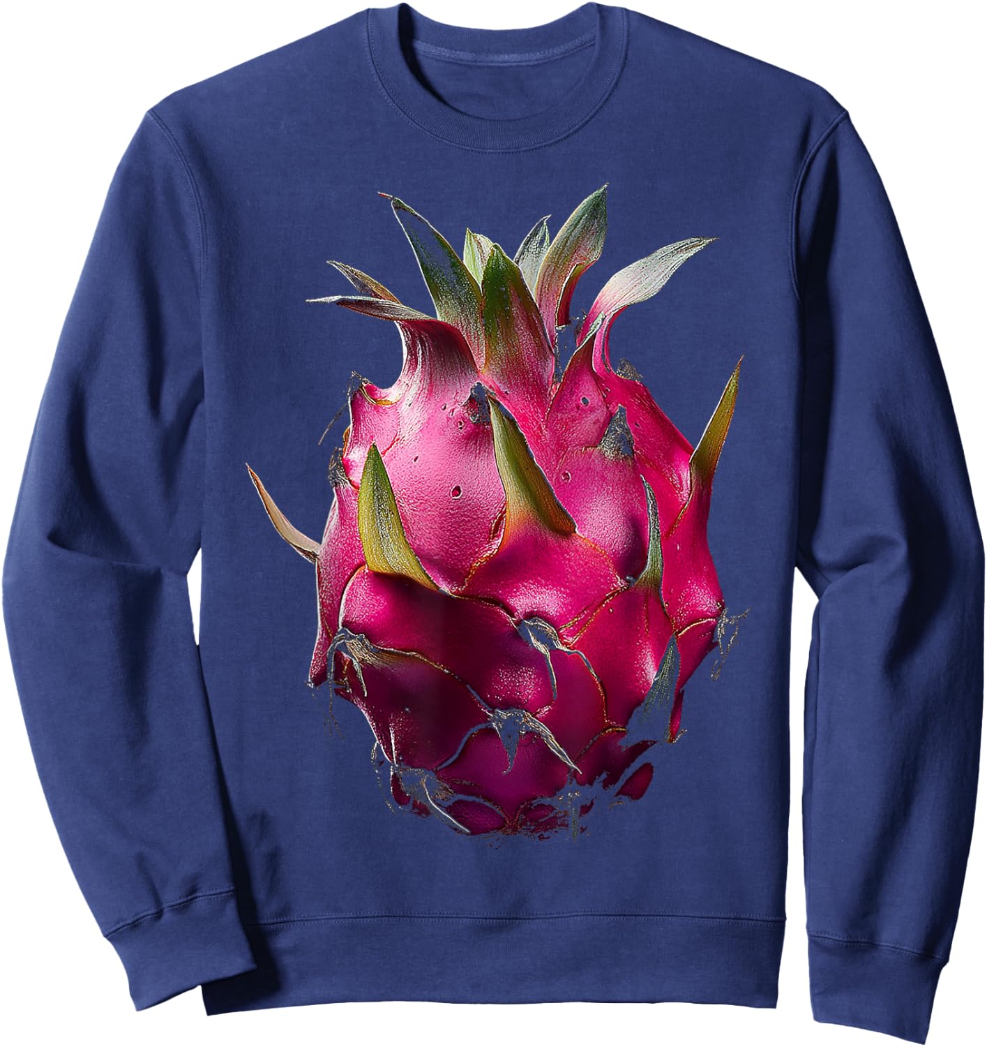 Dragon Fruit Motif Artwork Dragon Sweatshirt - Sweatshirt | Navy