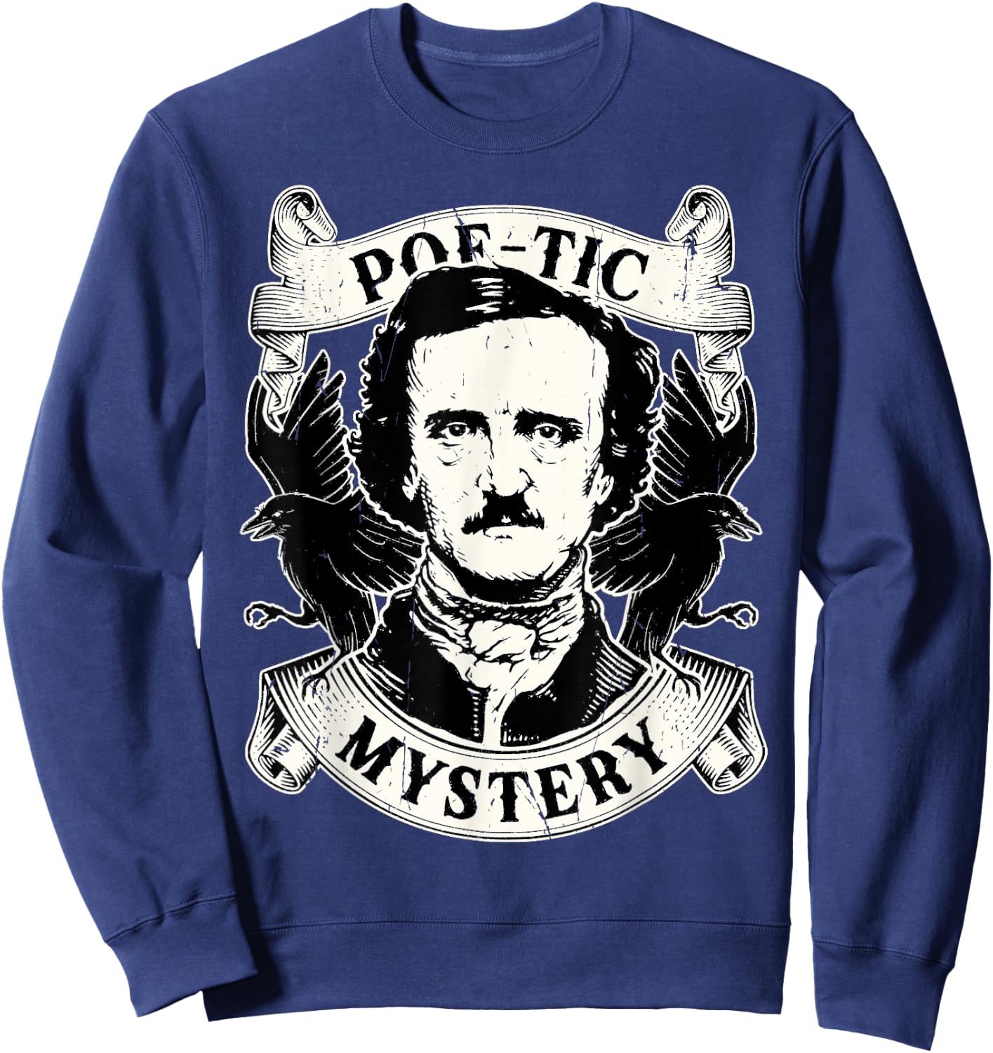 Edgar Allan Poe Gothic Ravens Sweatshirt - Sweatshirt | Navy