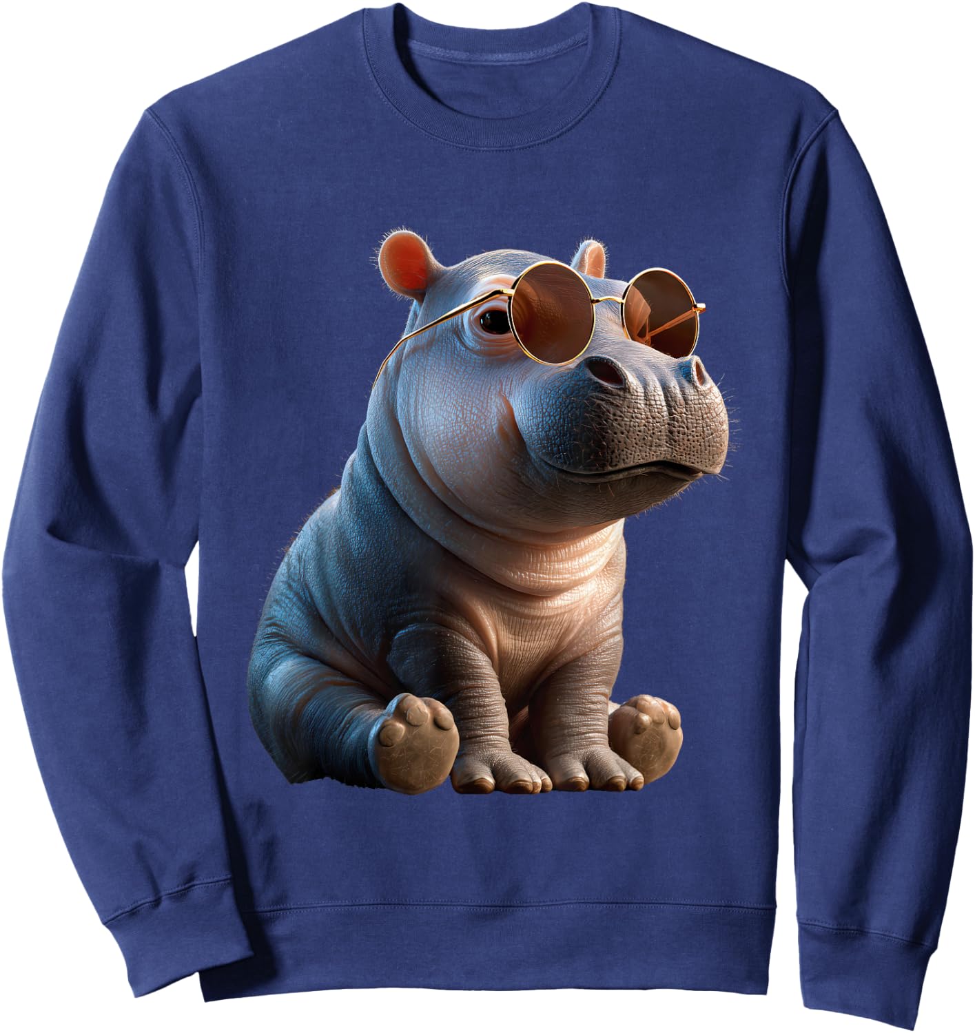 Hippo Hippo Hippopotamus Sweet Hippos Sweatshirt - Sweatshirt | Navy