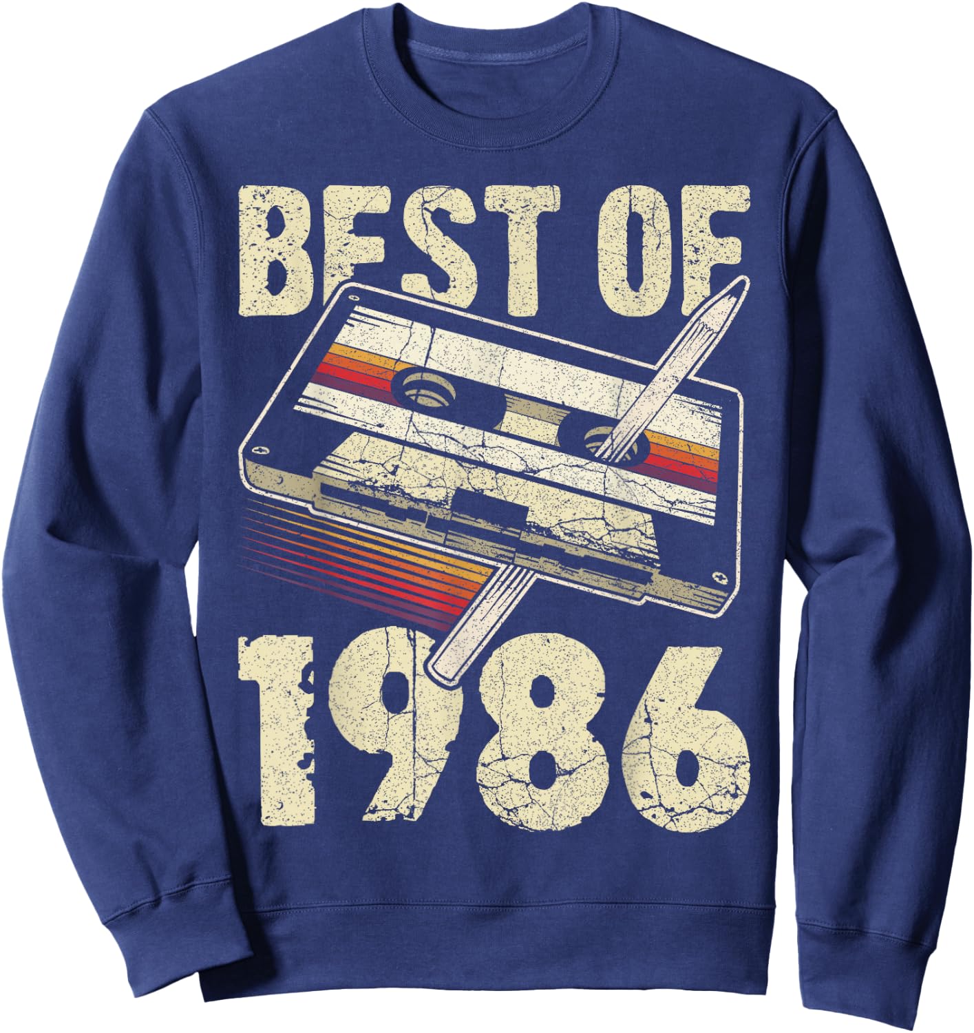 Best of 1986, Audio Kassette, 40. Geburtstag, 40 Jahre alt Sweatshirt - Sweatshirt | Navy