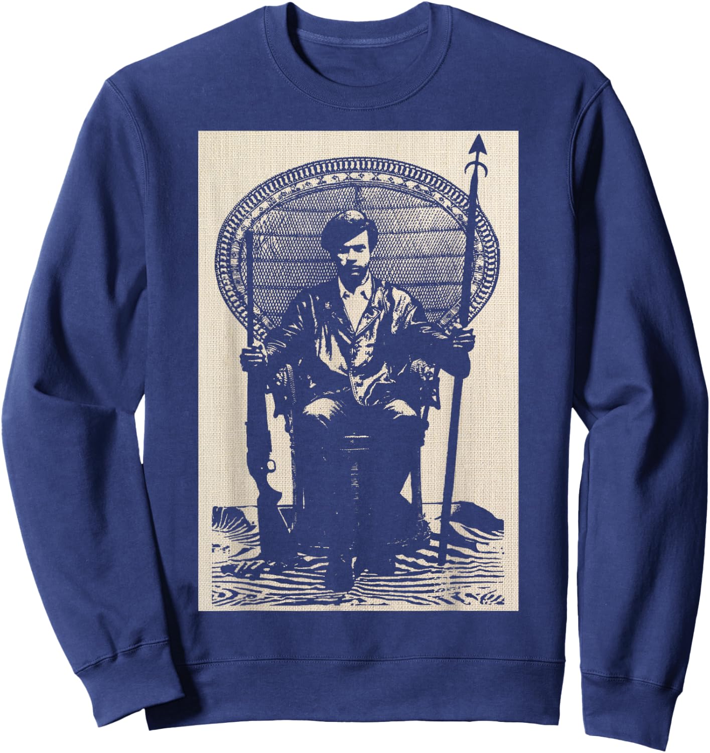 BPP Vintage Black History Self Defense Black Panthers Party Sweatshirt - Sweatshirt | Navy