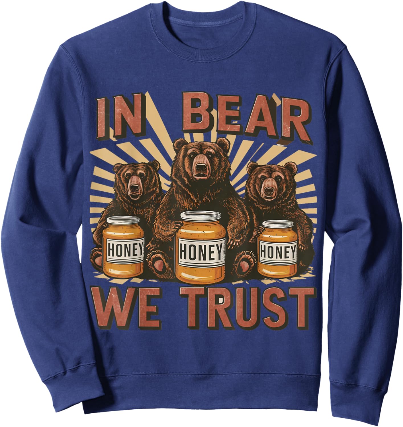 In Bear We Trust Honey Family Sweatshirt - Sweatshirt | Navy